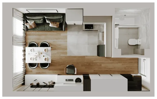 Планировка: 1-комнатная, 26.33 м², Парк Сити
