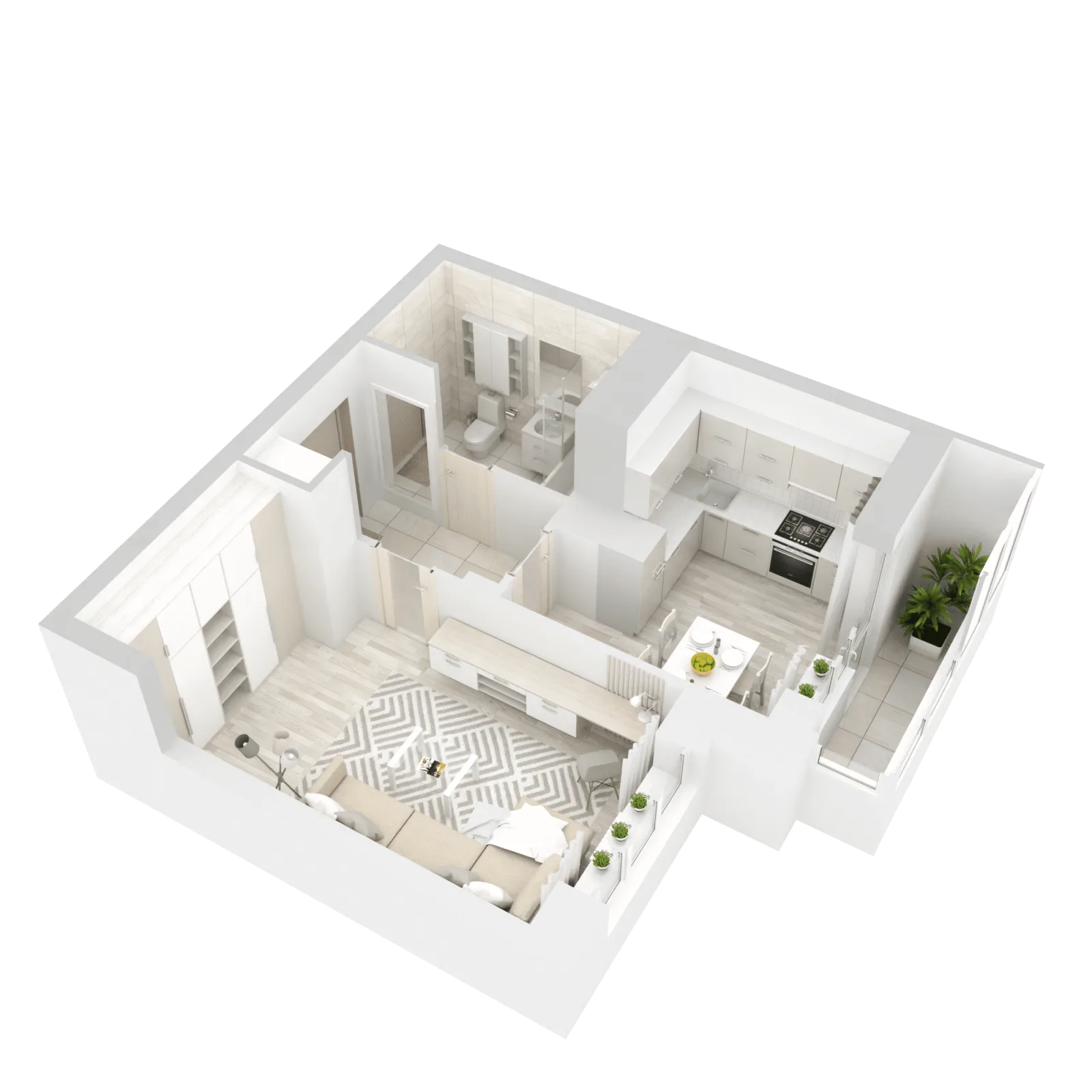 3D-ракурс планировки