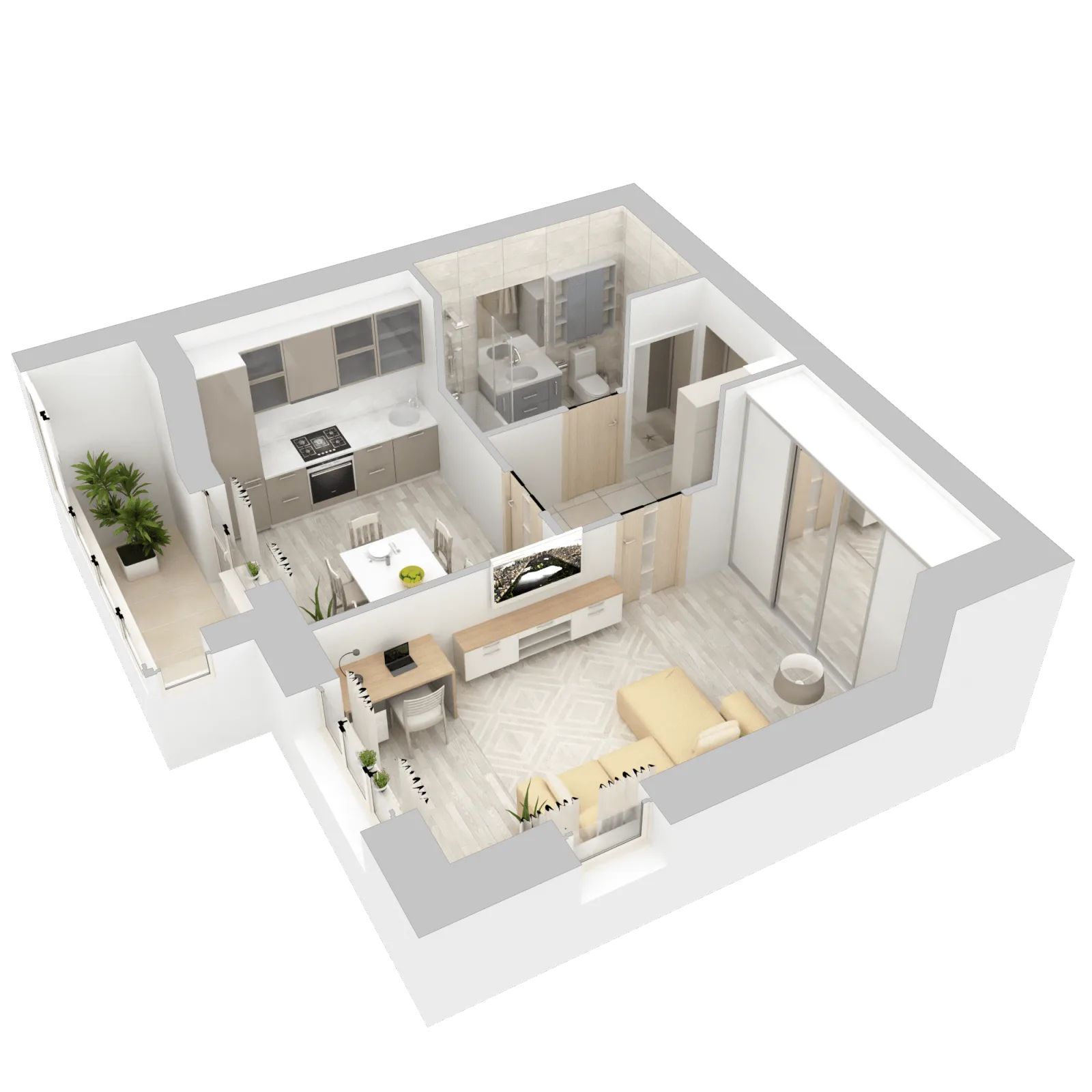 3D-ракурс планировки
