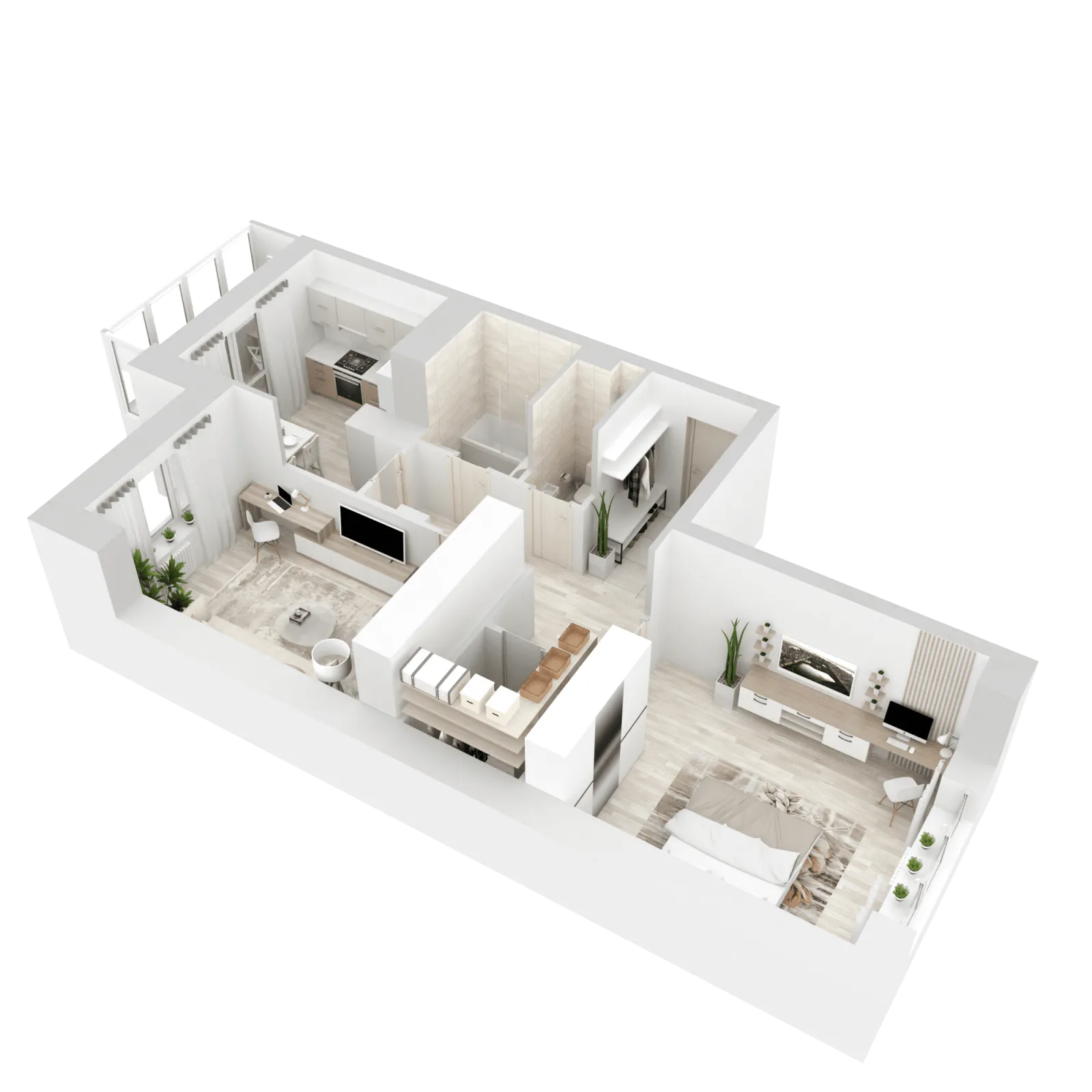 3D-ракурс планировки
