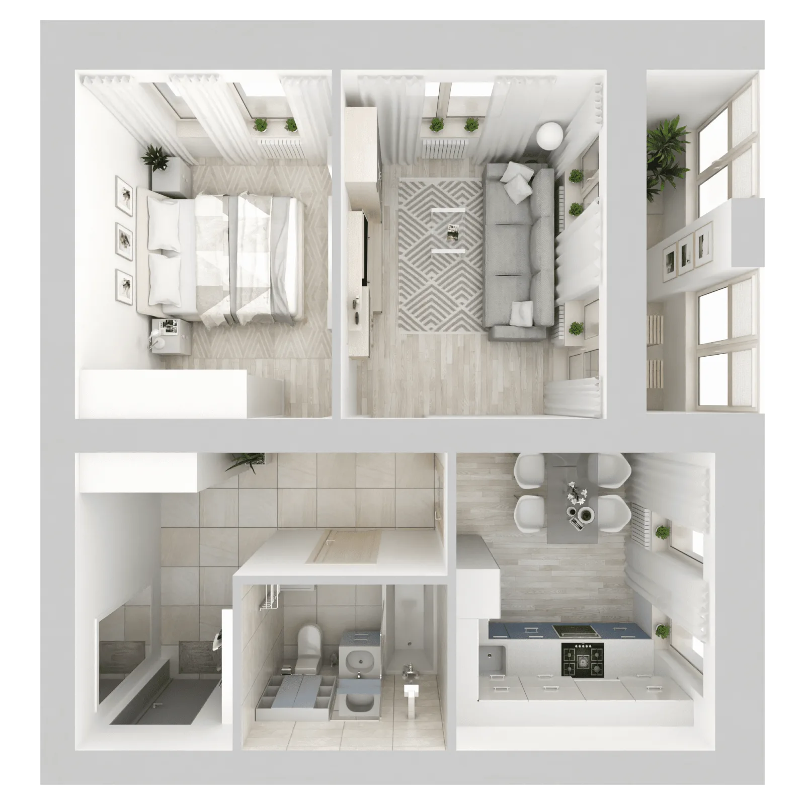 3D-ракурс планировки