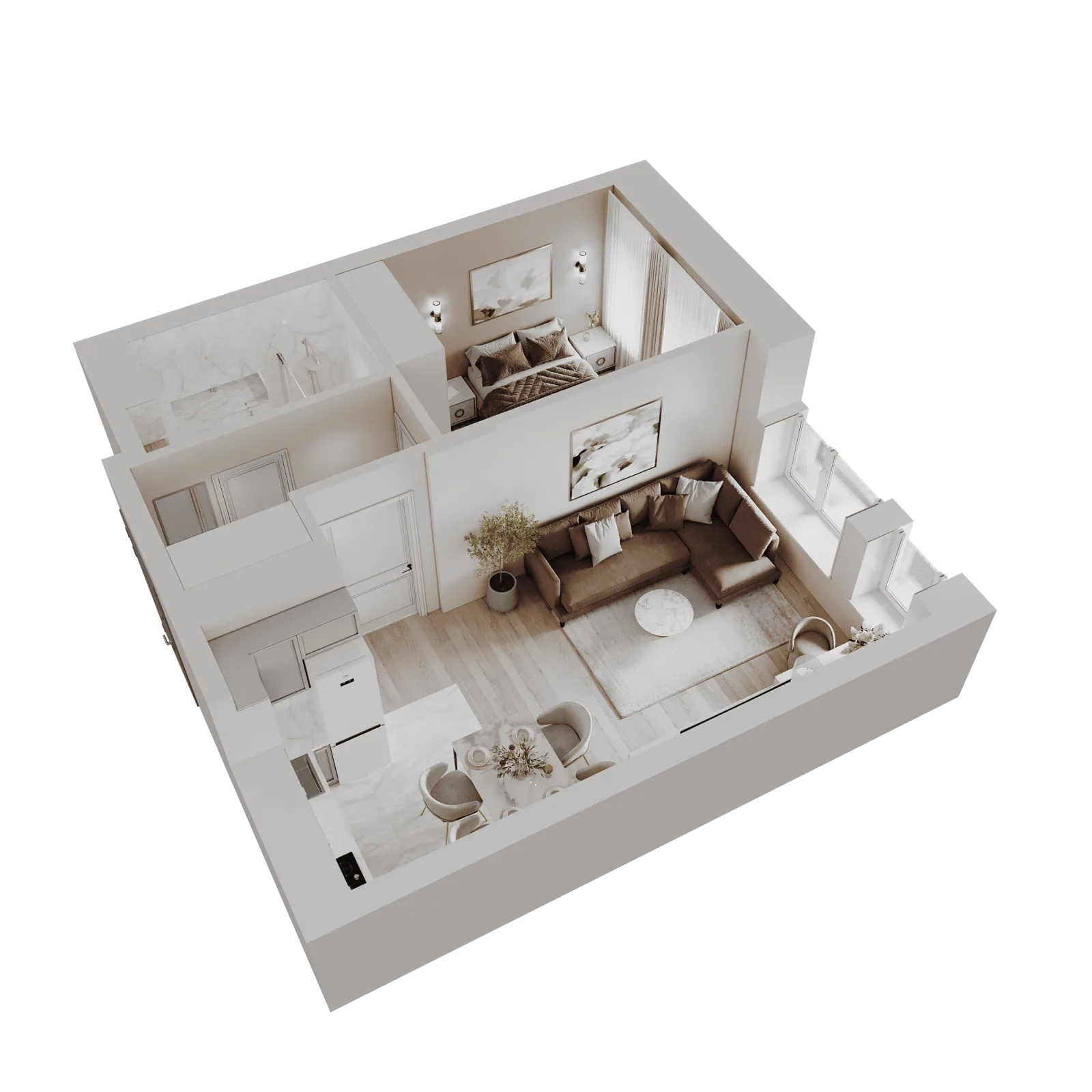 3D-ракурс планировки