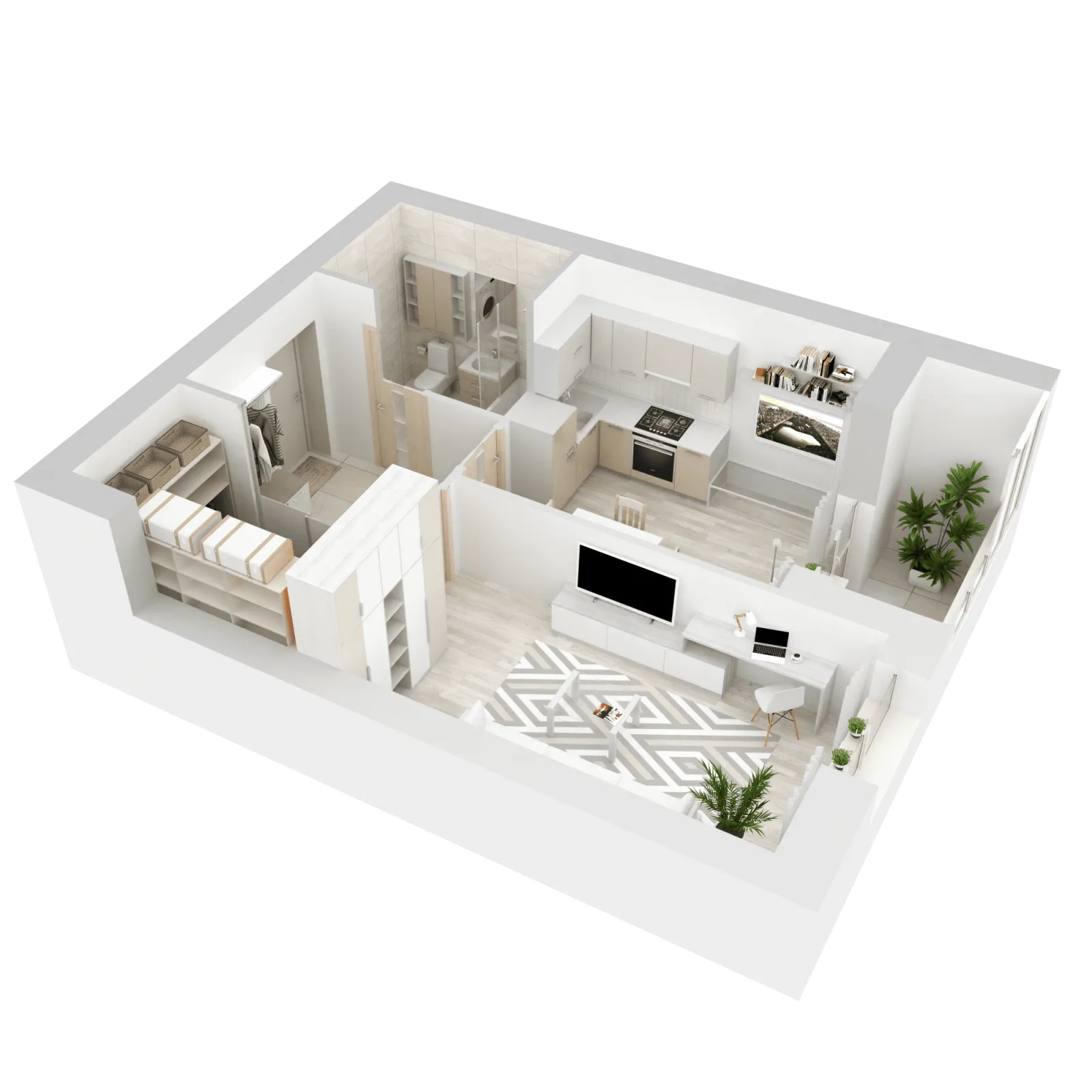 3D-ракурс планировки