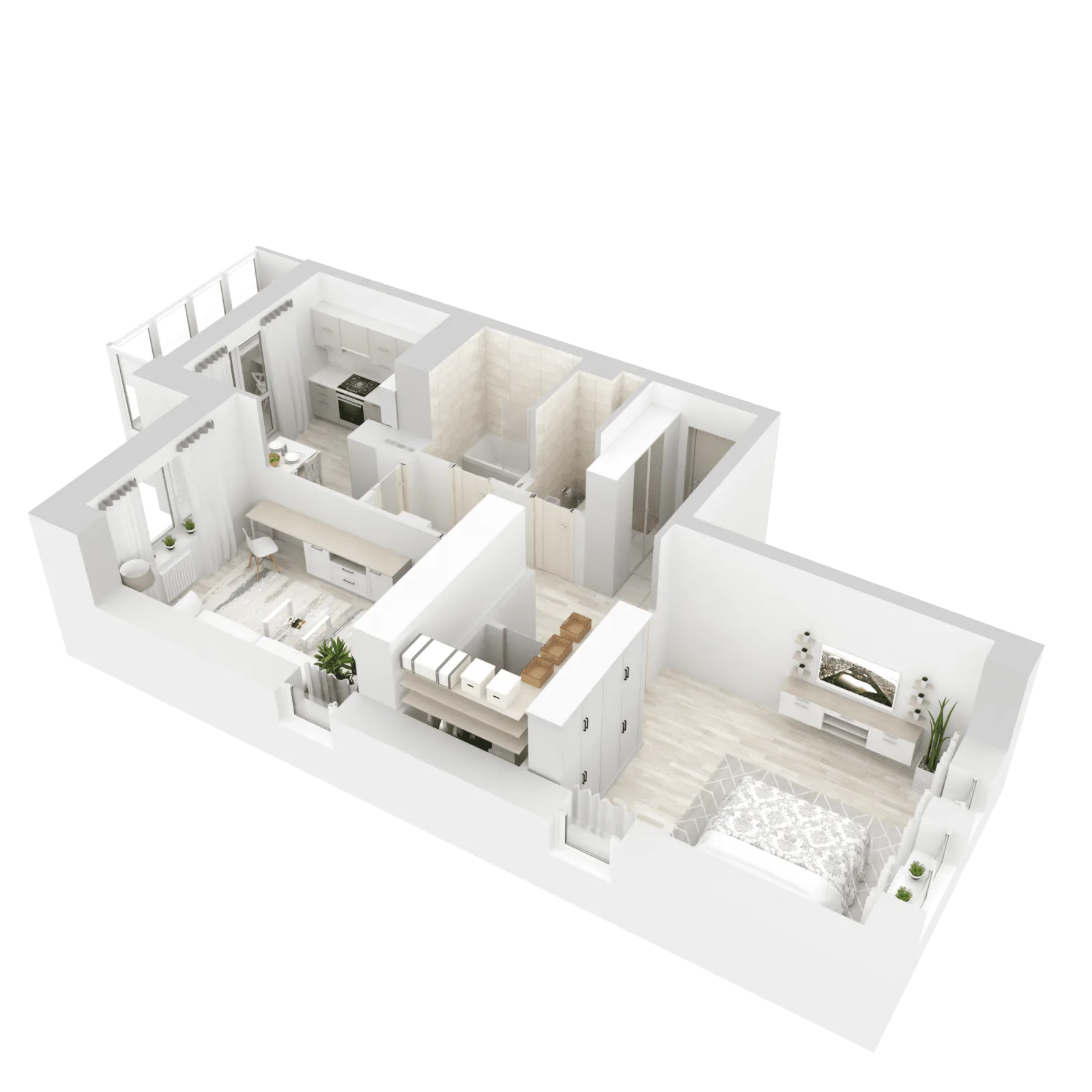 3D-ракурс планировки