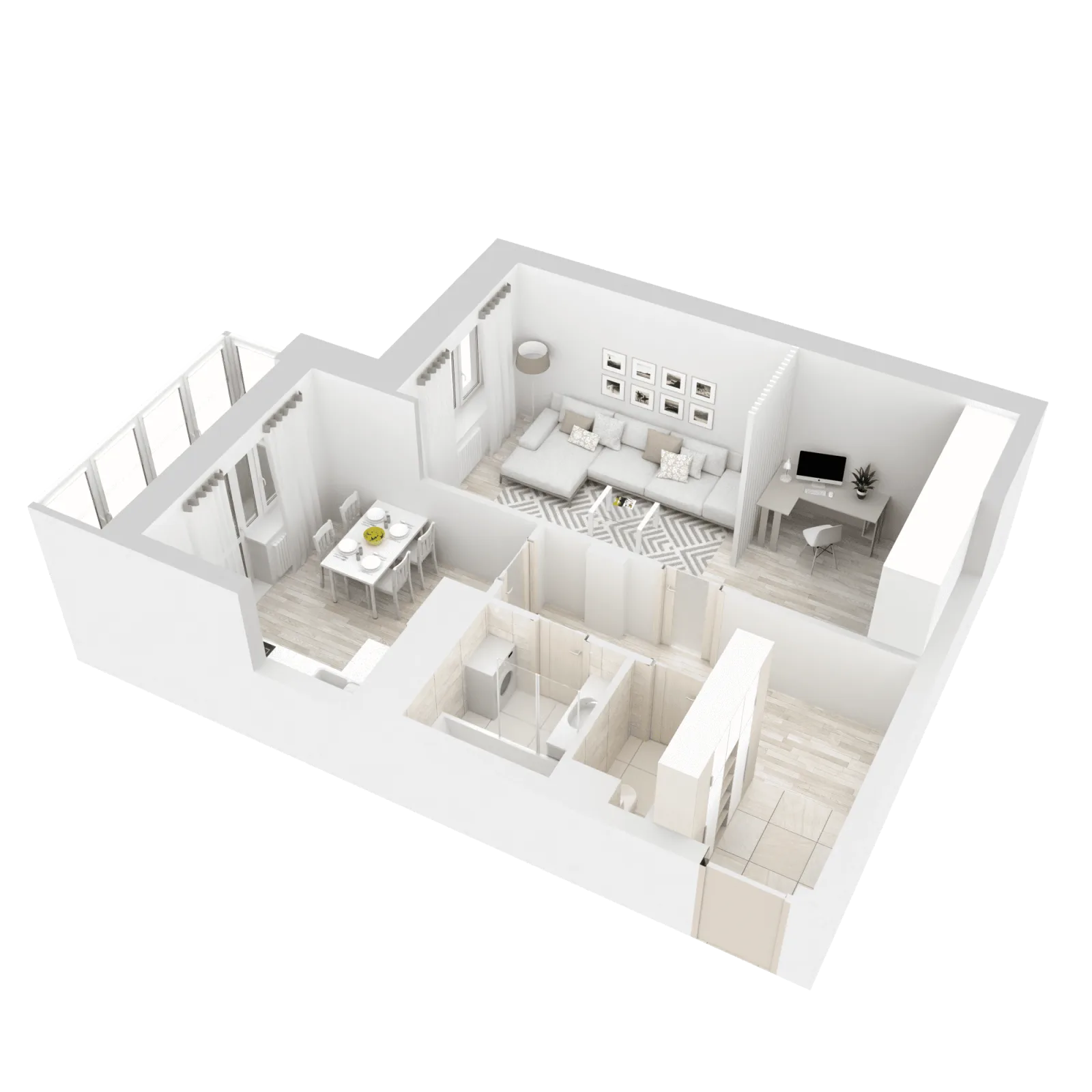 3D-ракурс планировки