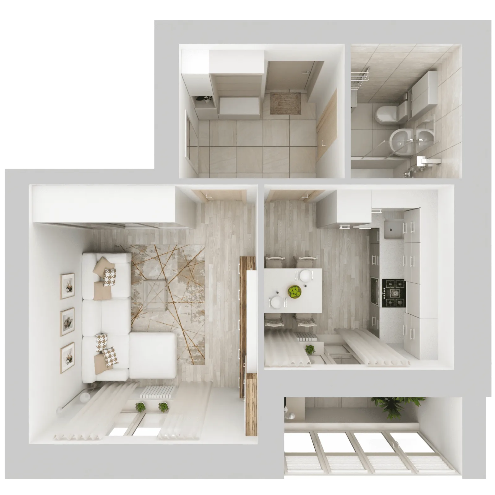 3D-ракурс планировки