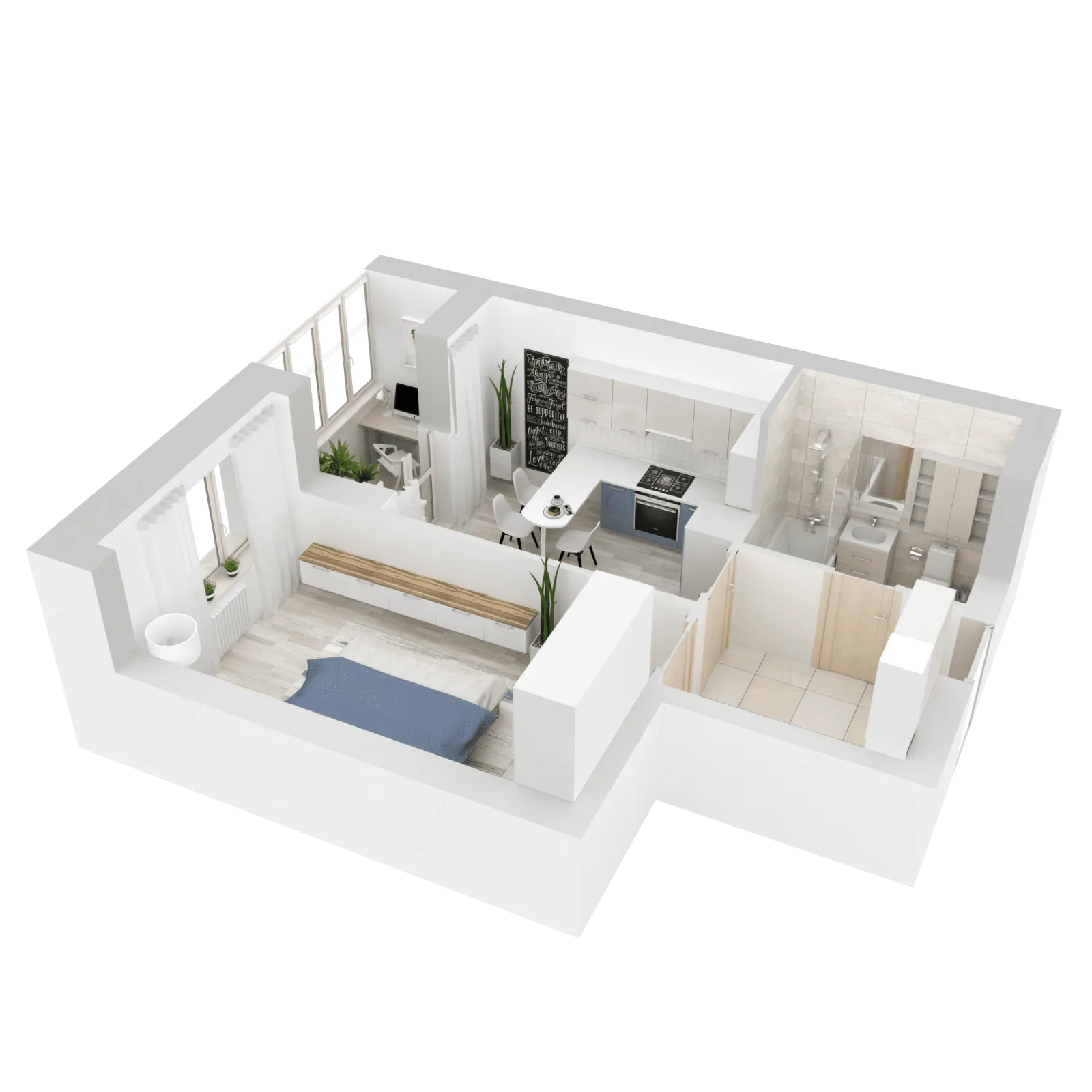 3D-ракурс планировки