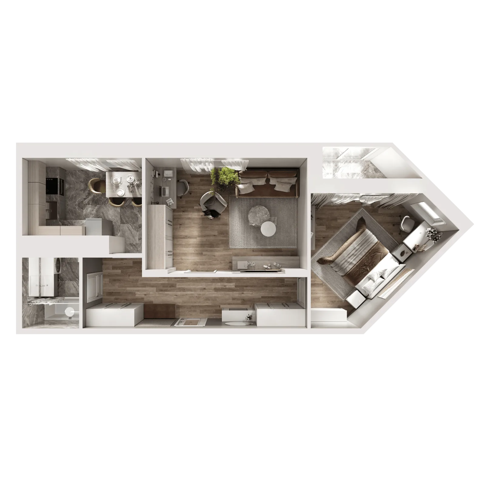 3D-ракурс планировки