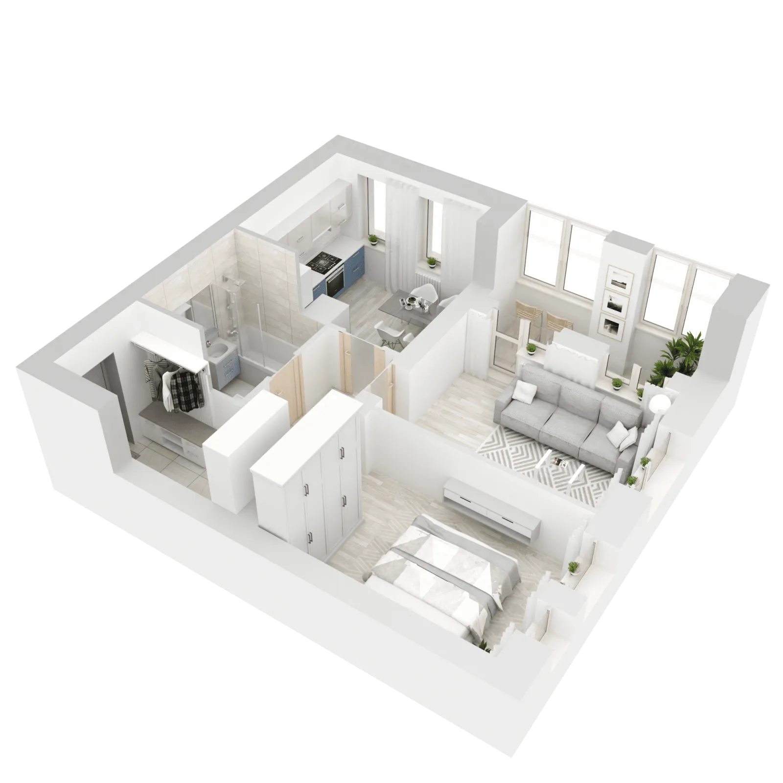 3D-ракурс планировки