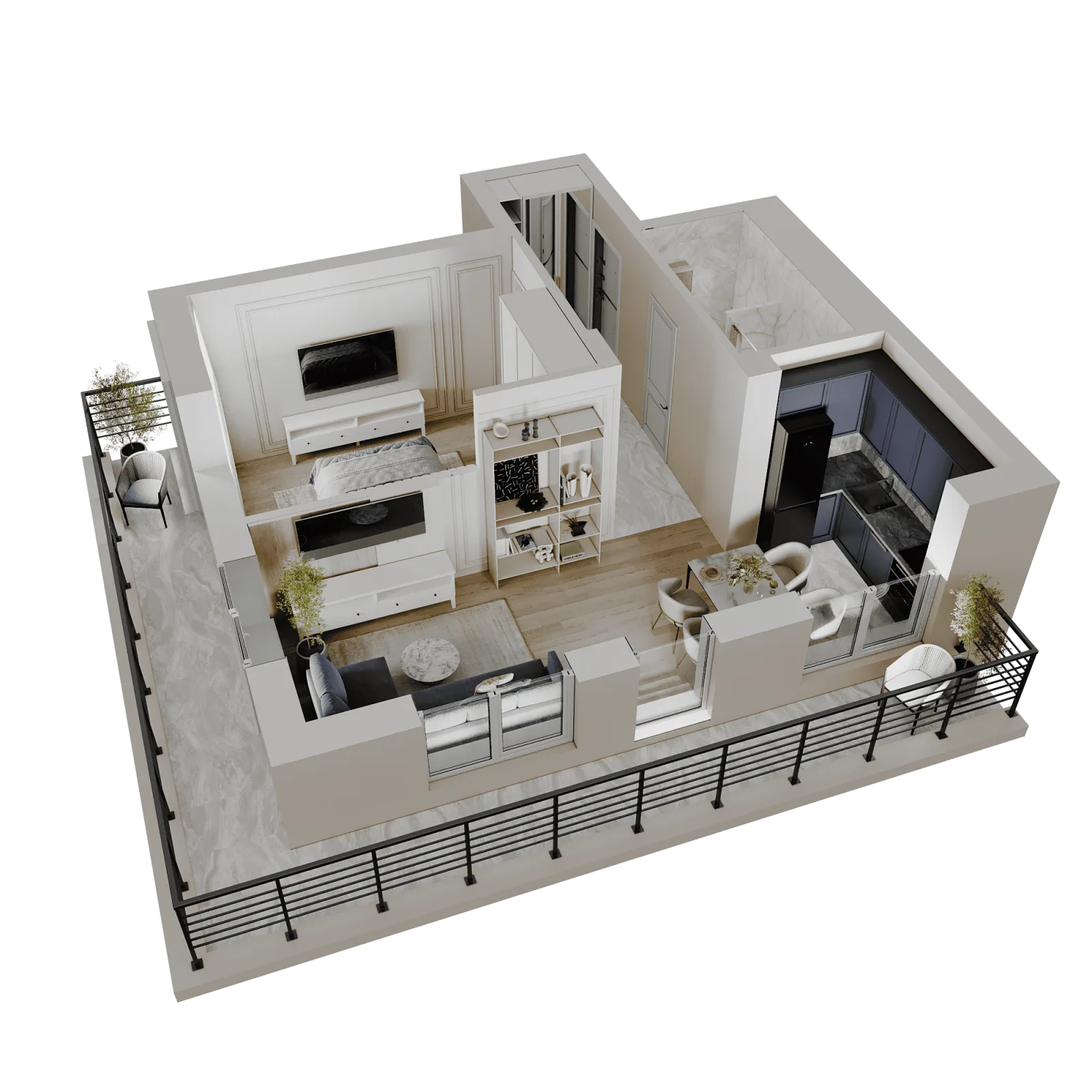 3D-ракурс планировки