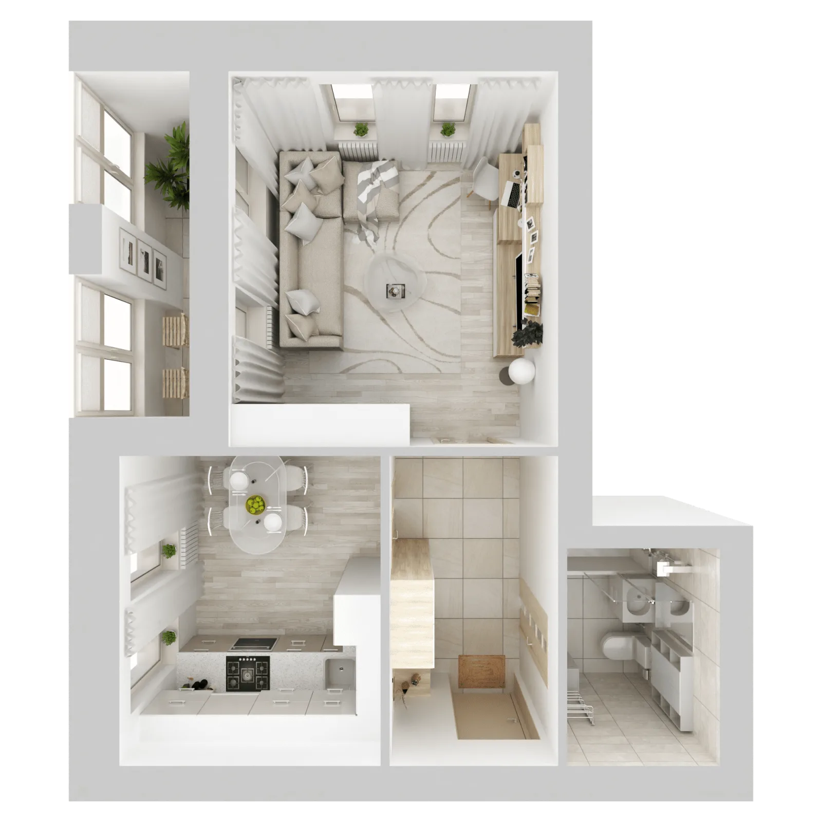 3D-ракурс планировки