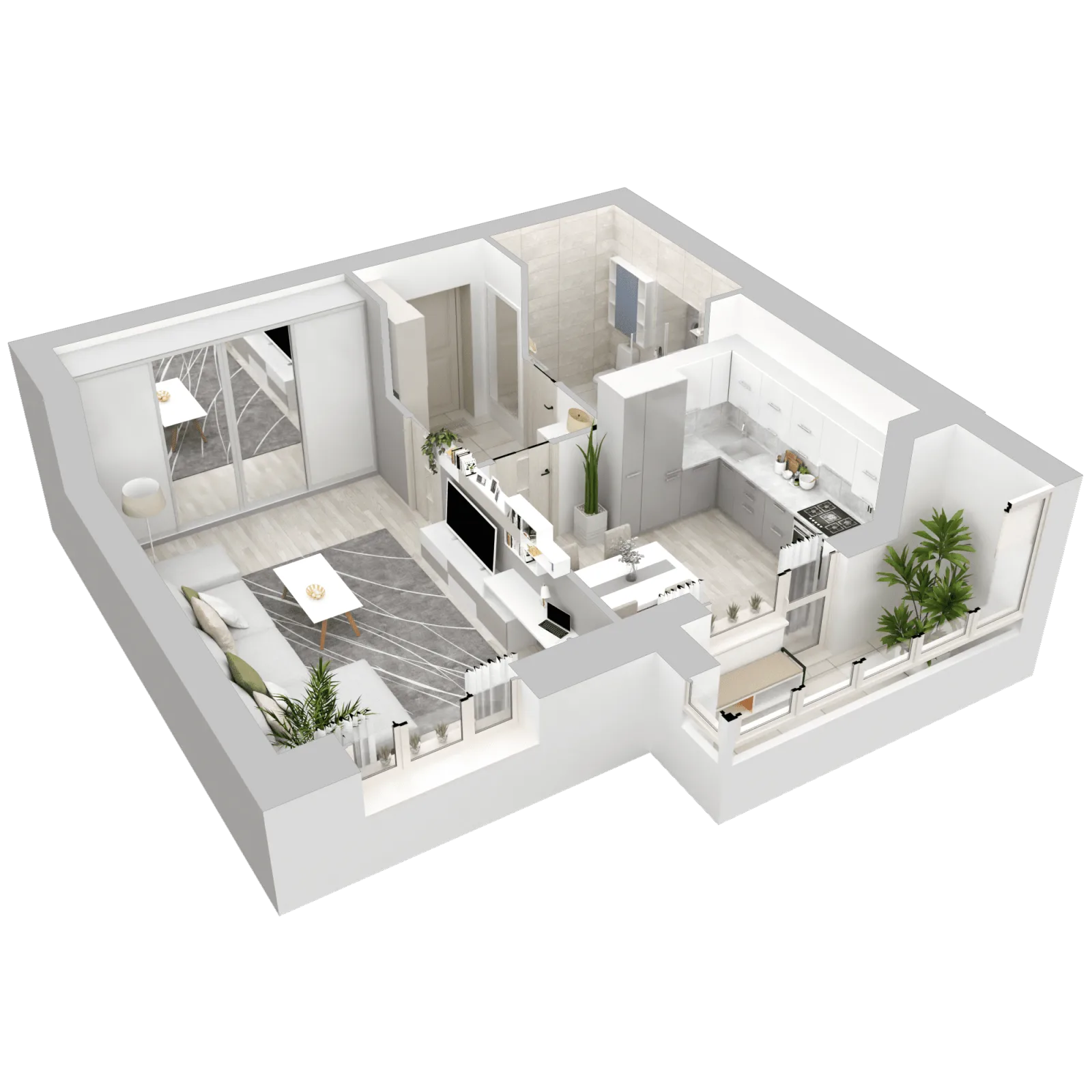 3D-ракурс планировки