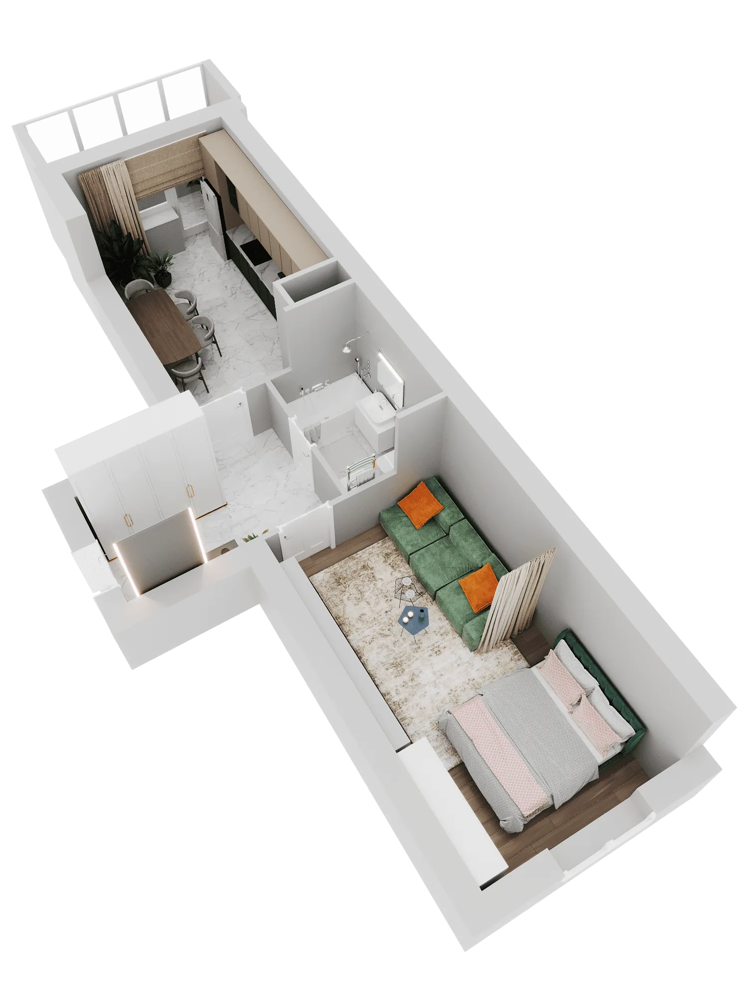 3D-ракурс планировки