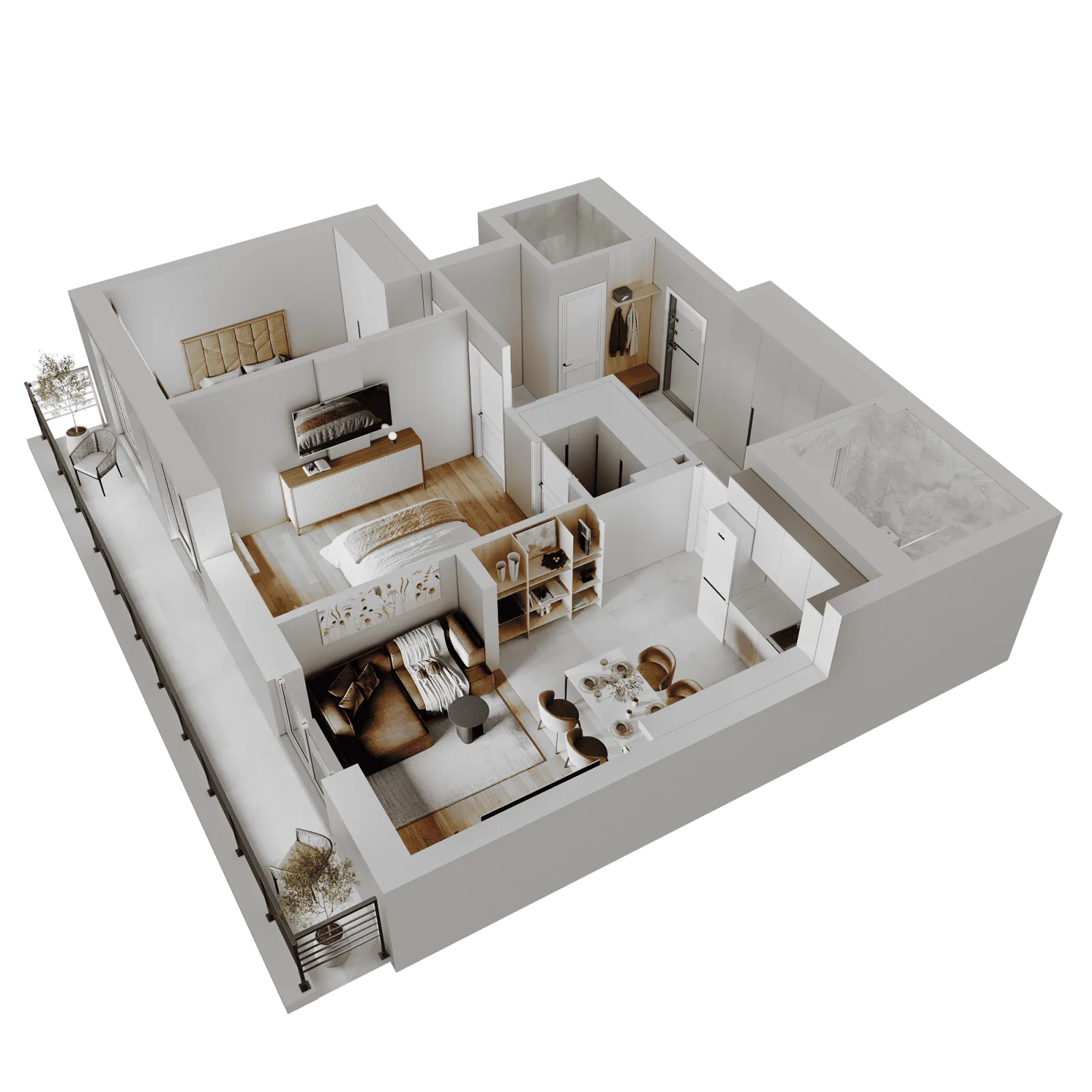 3D-ракурс планировки