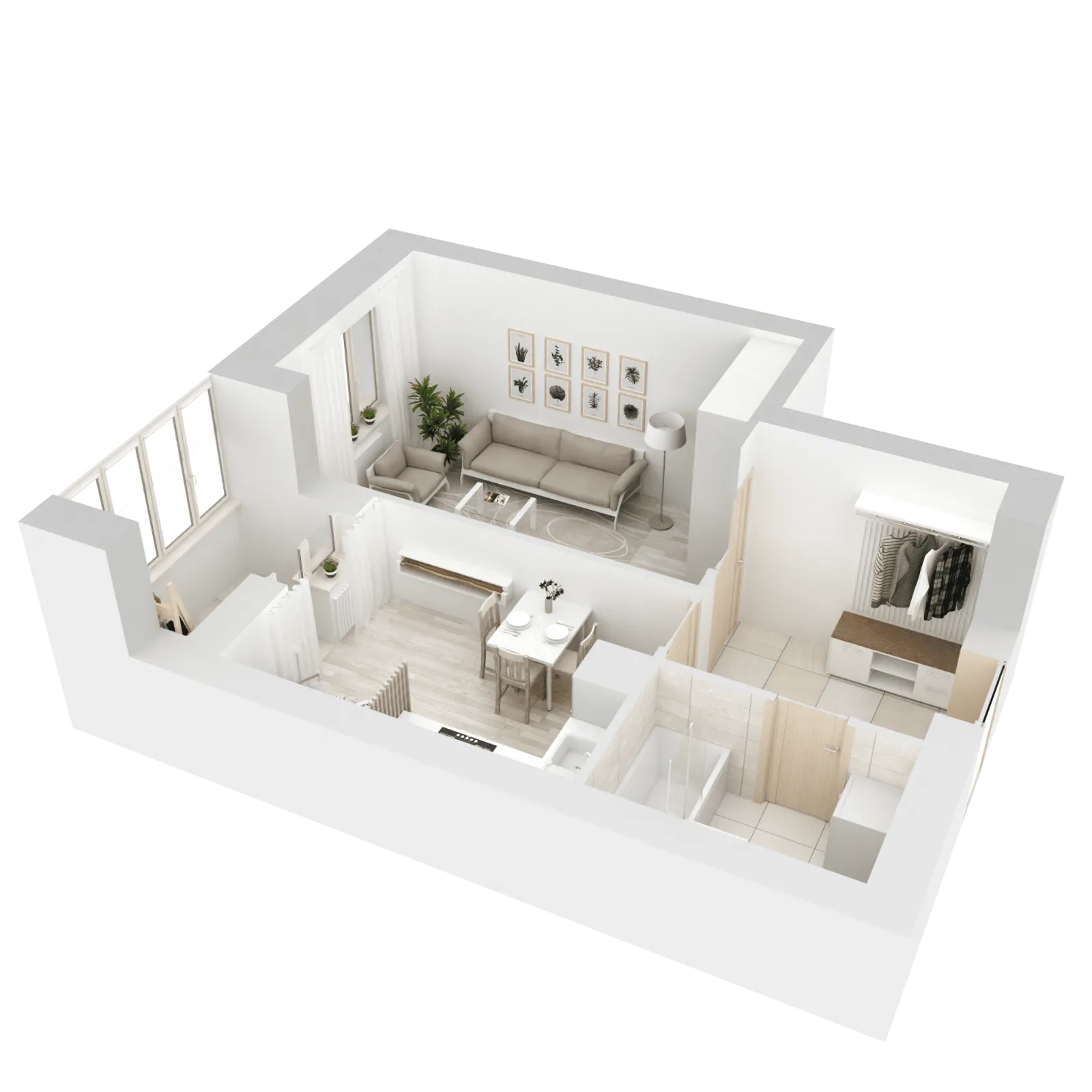 3D-ракурс планировки