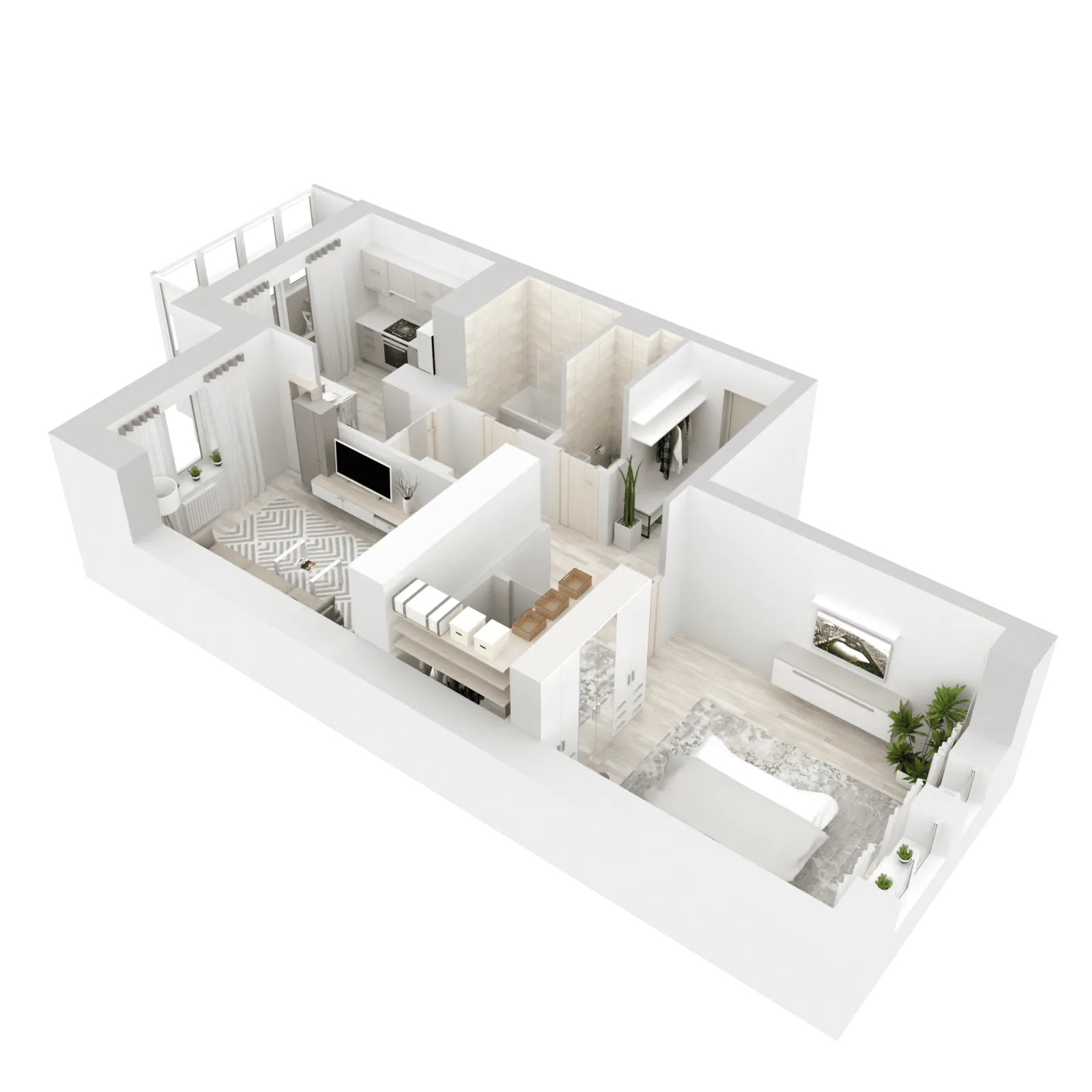 3D-ракурс планировки