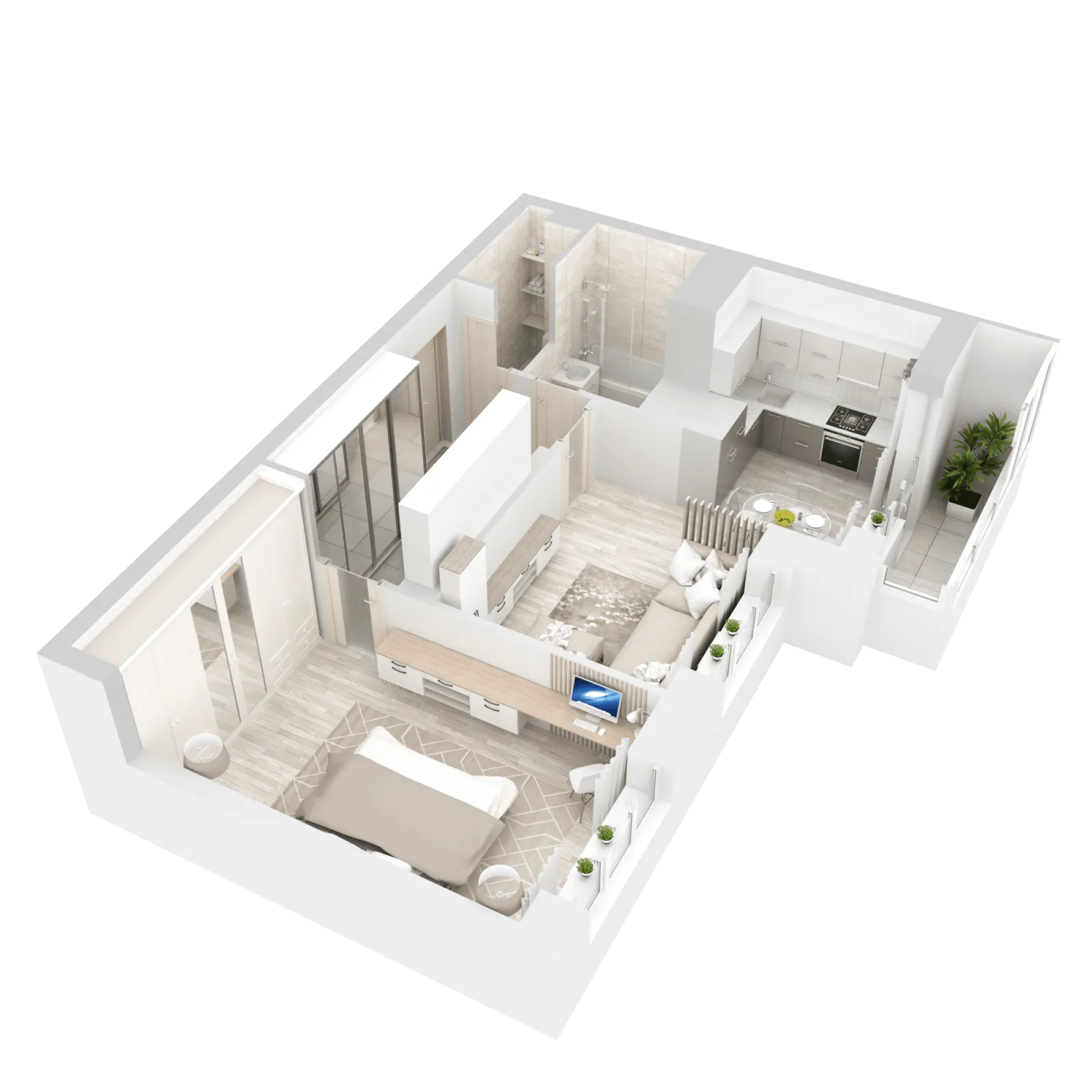 3D-ракурс планировки
