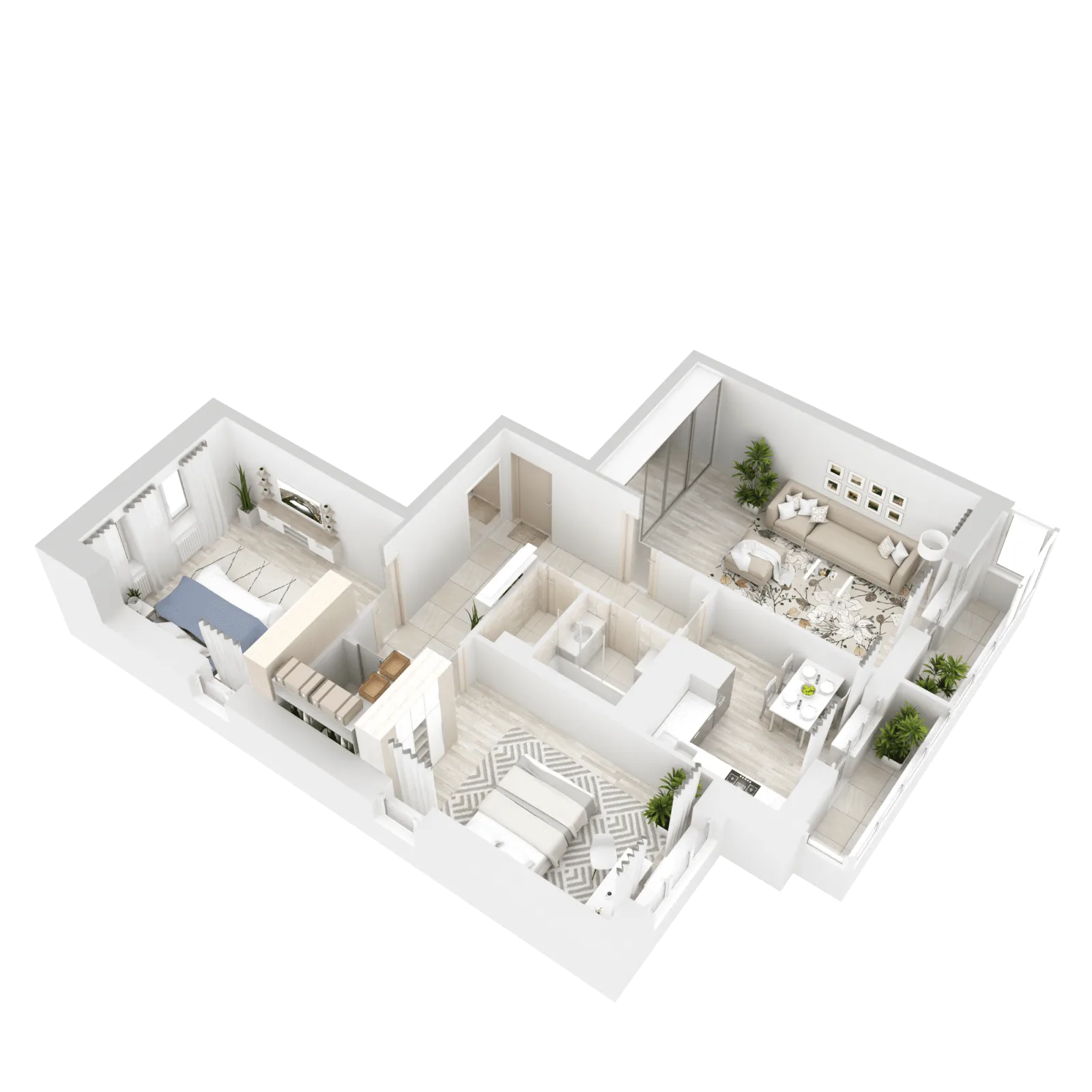 3D-ракурс планировки