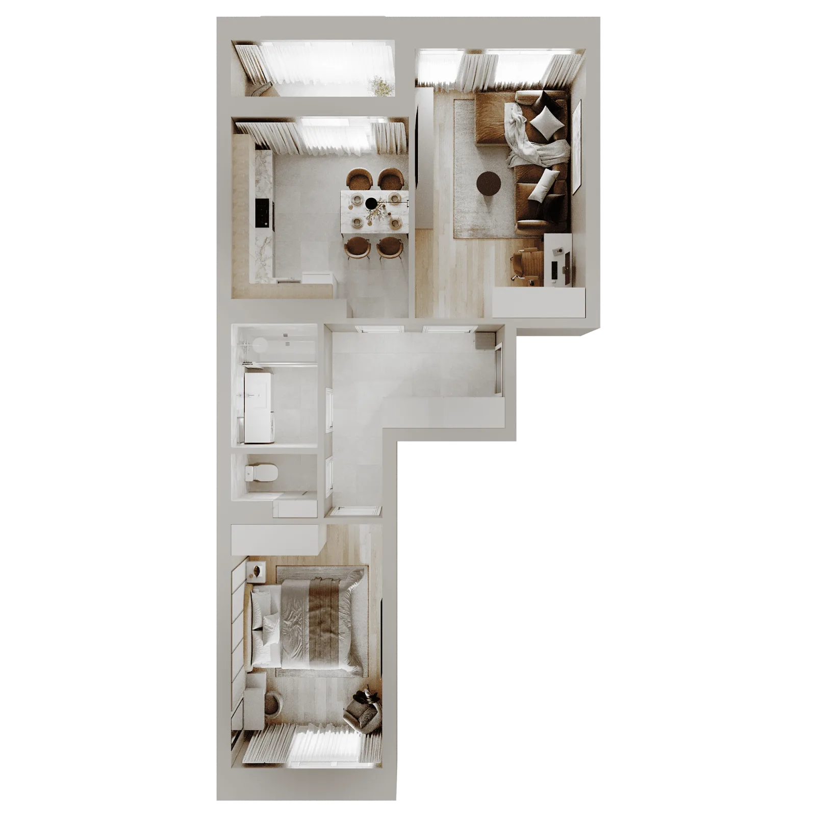 3D-ракурс планировки