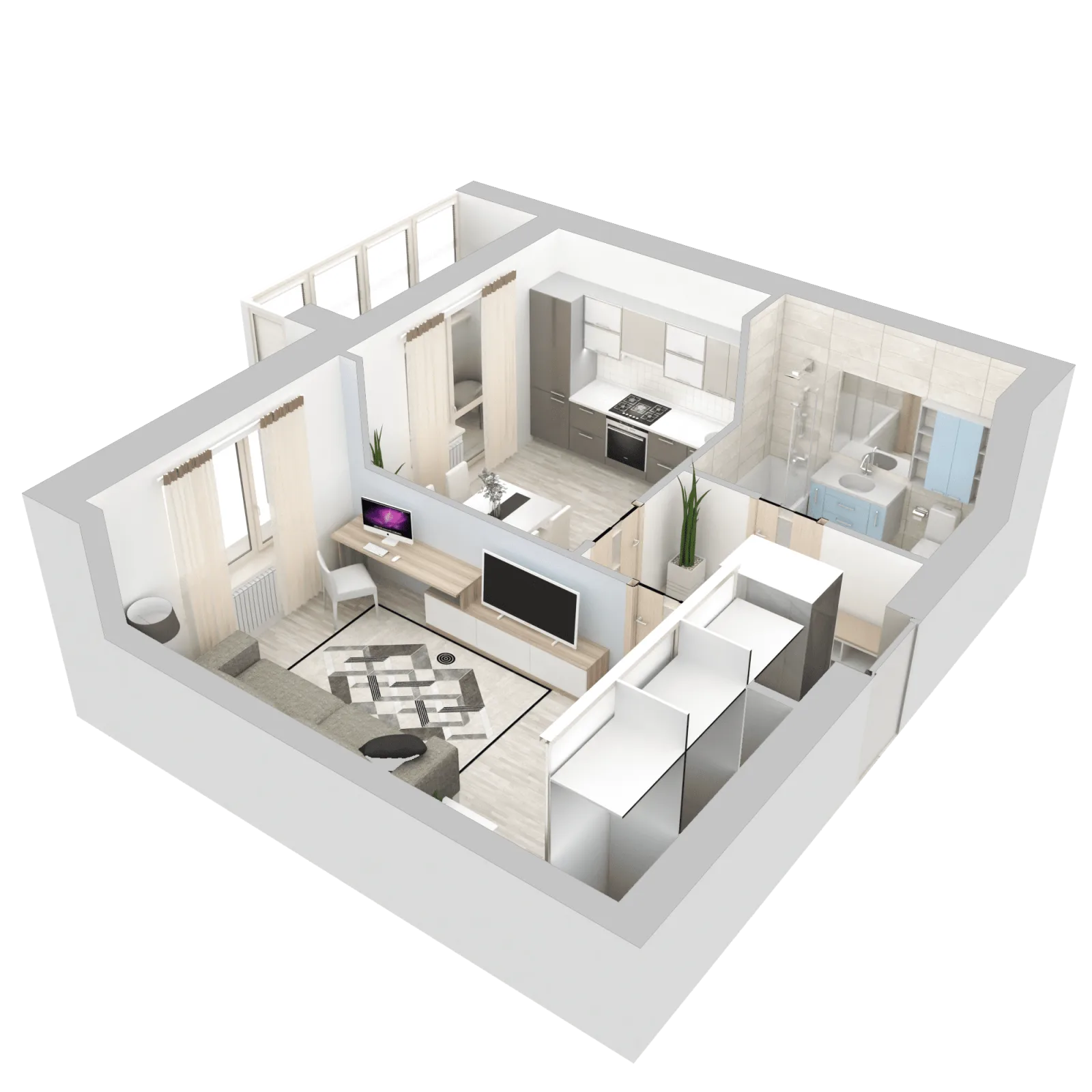 3D-ракурс планировки