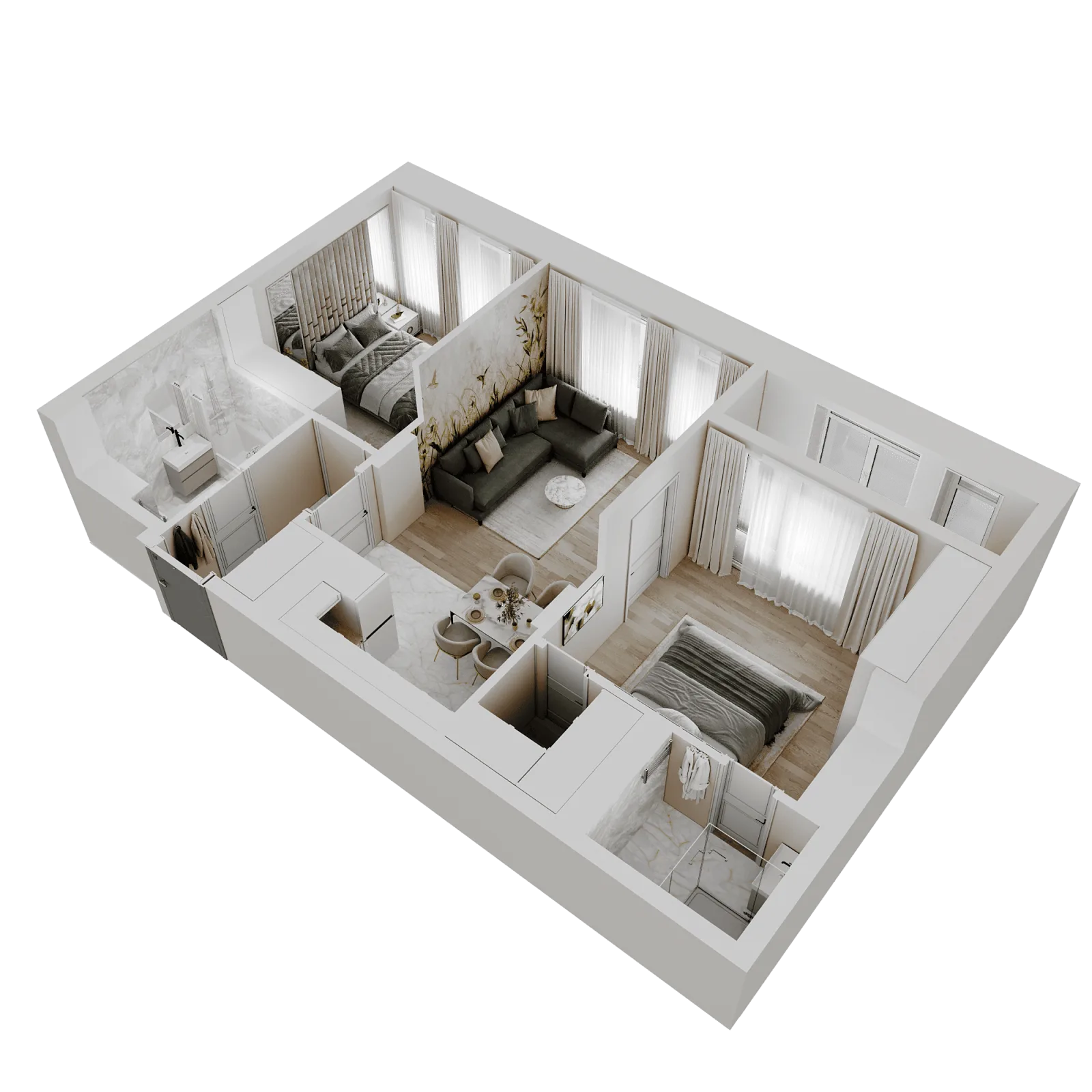 3D-ракурс планировки