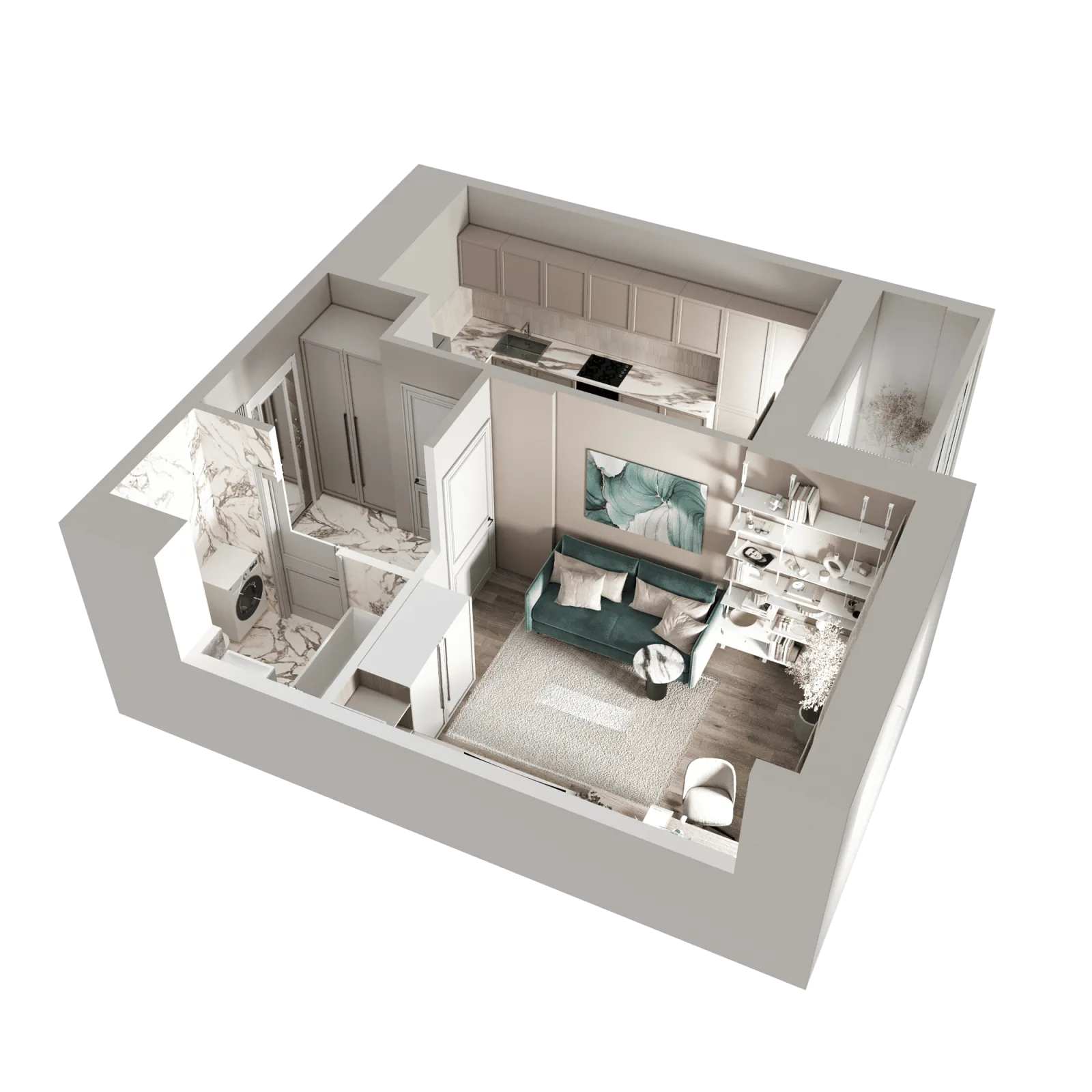 3D-ракурс планировки
