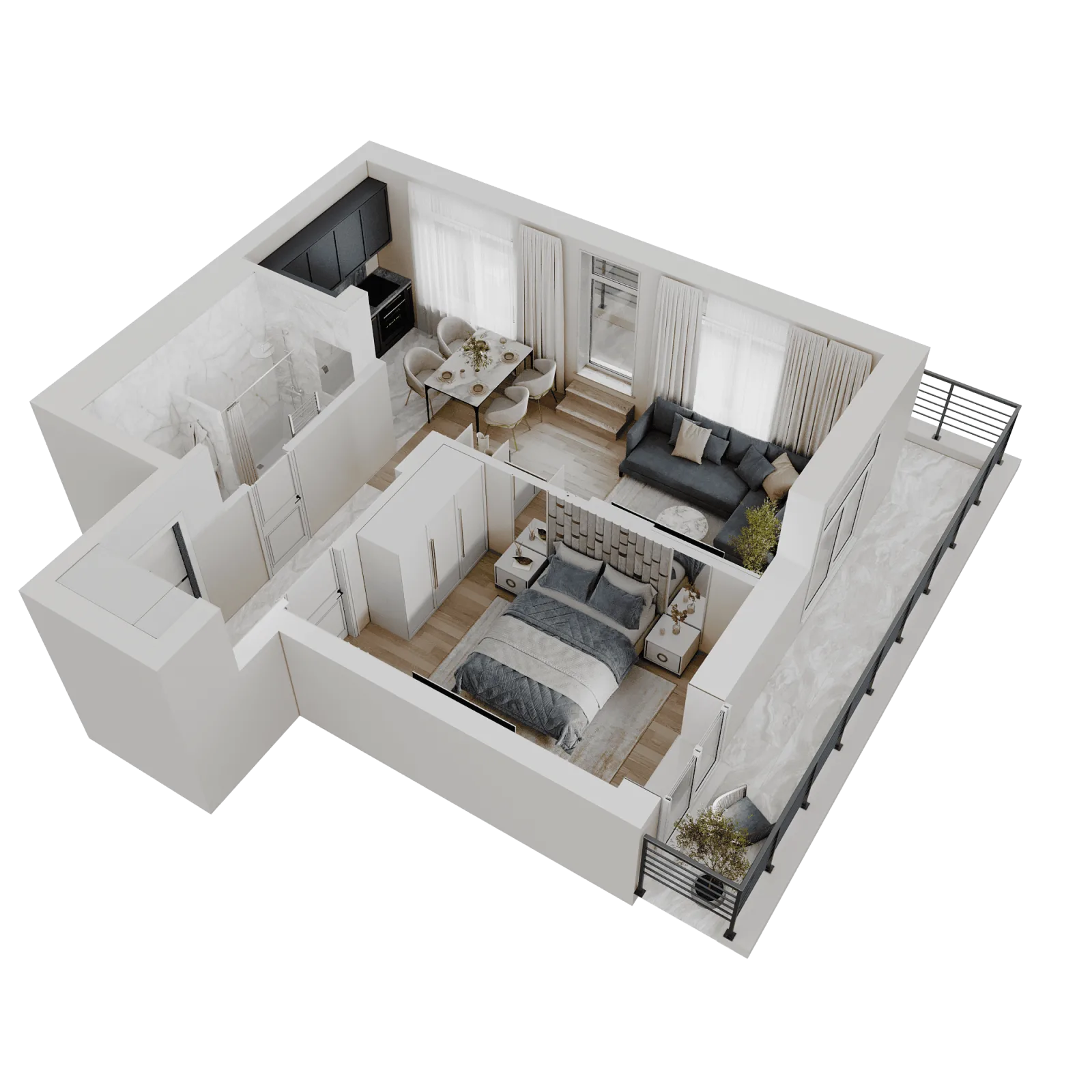 3D-ракурс планировки