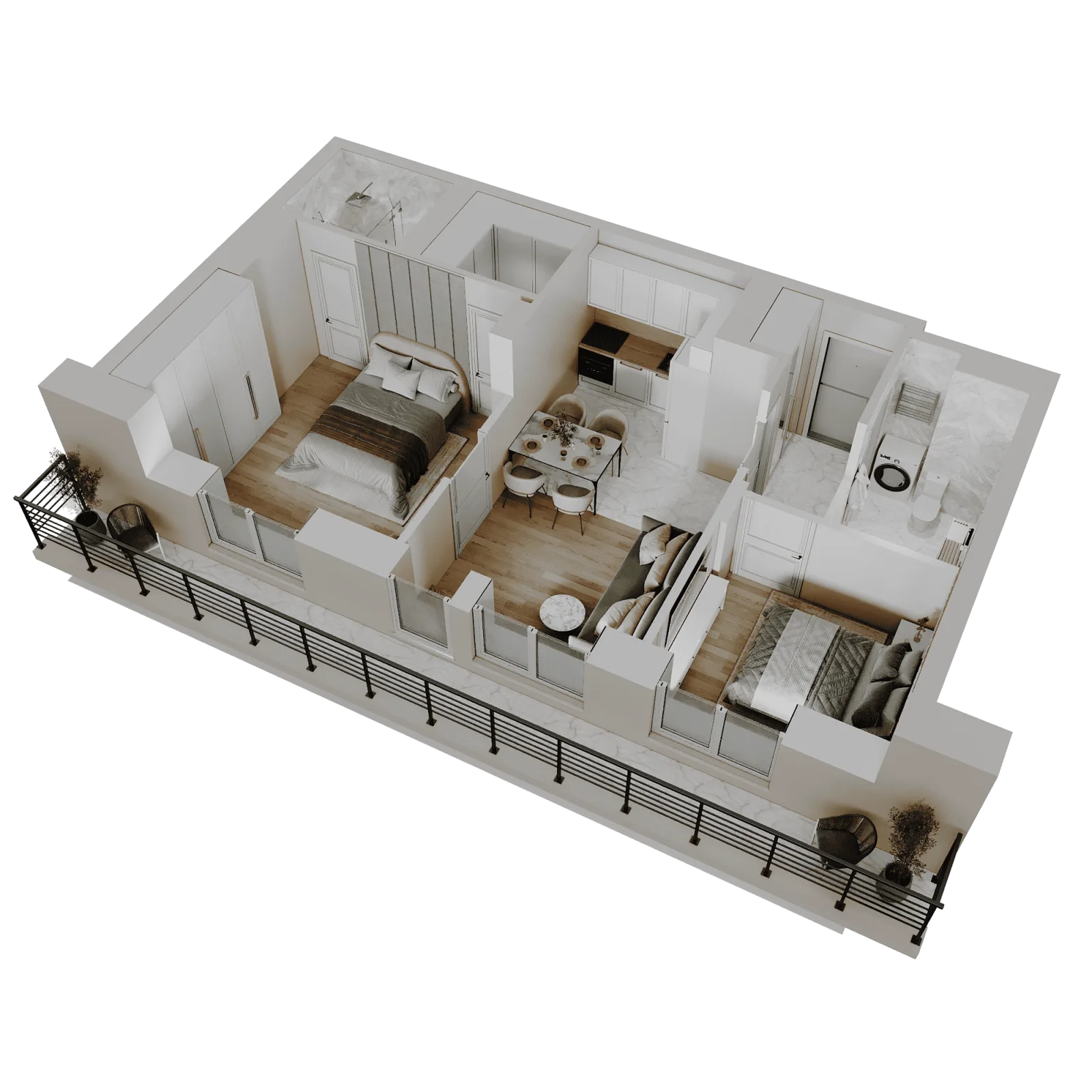 3D-ракурс планировки