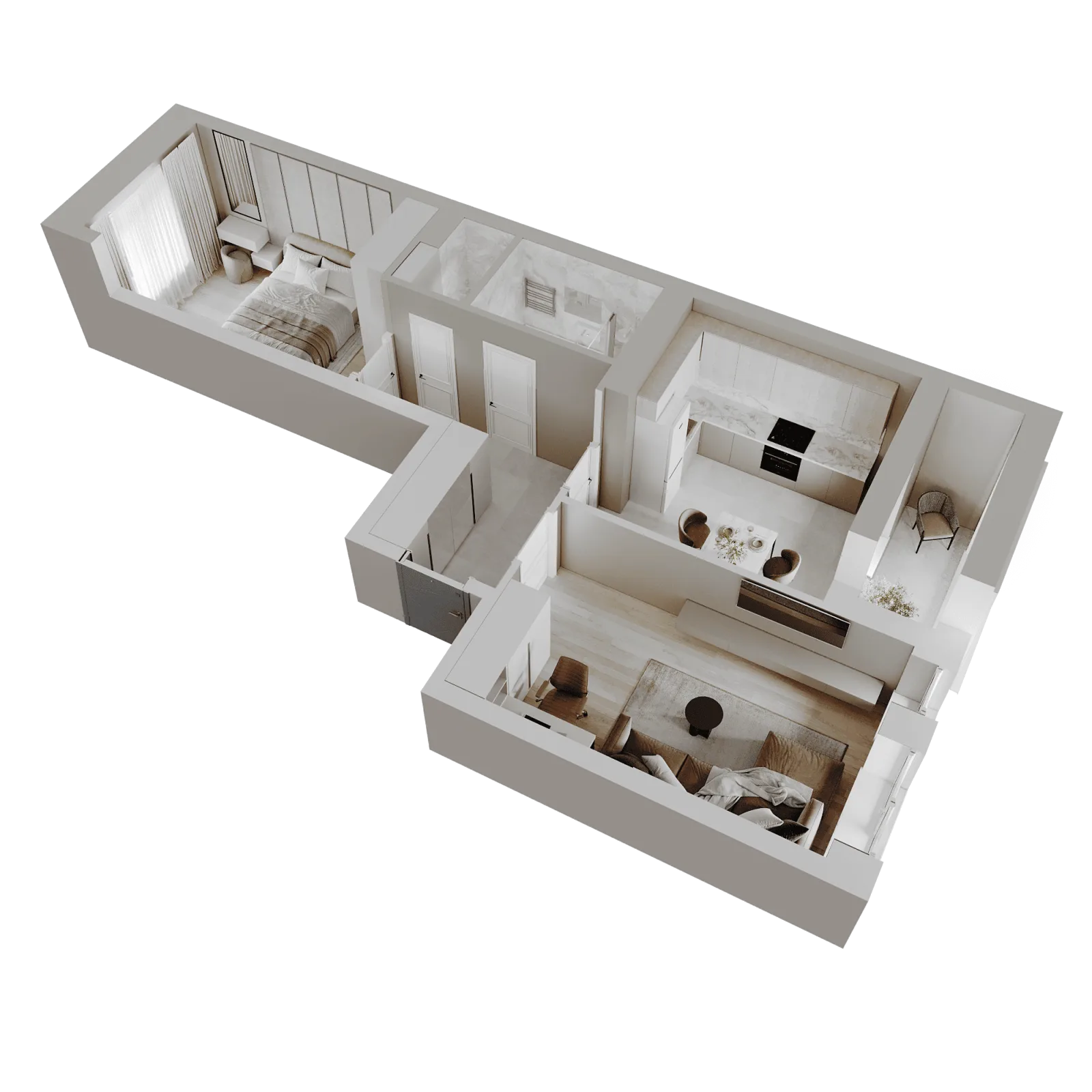 3D-ракурс планировки