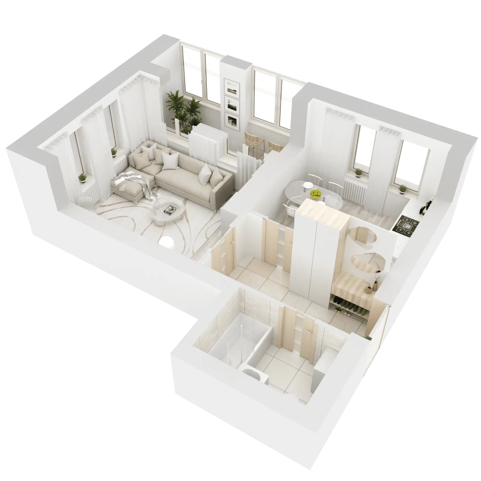 3D-ракурс планировки