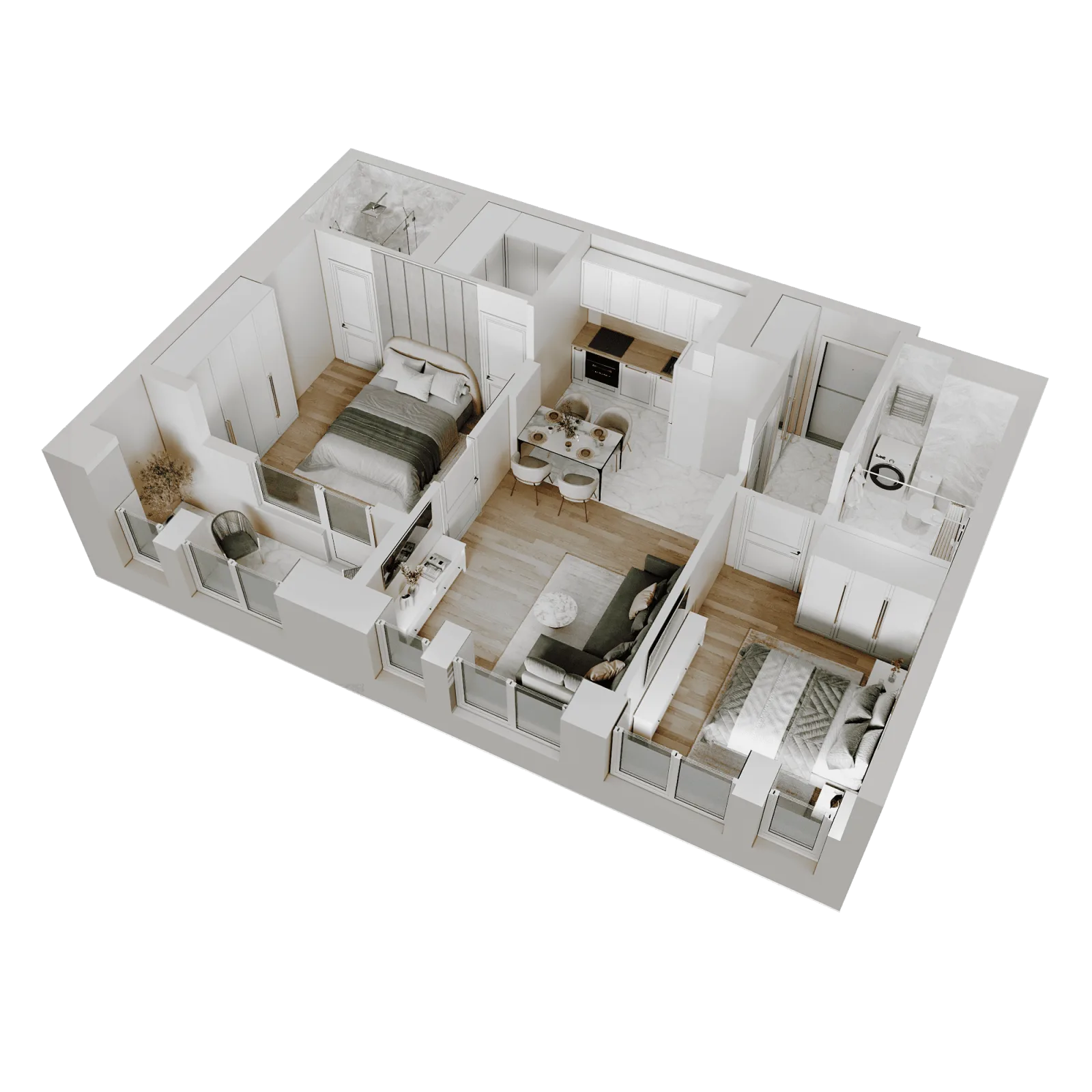3D-ракурс планировки
