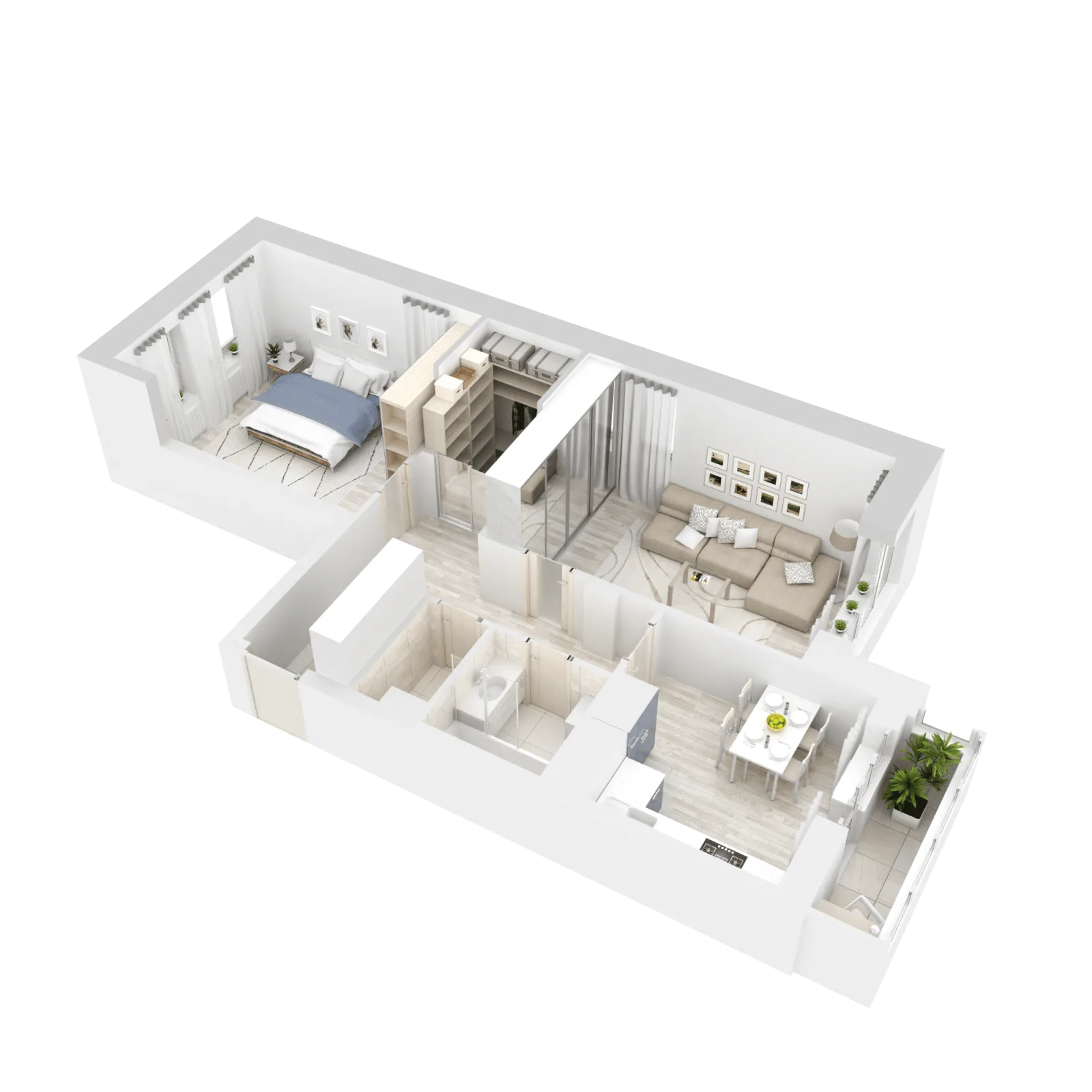 3D-ракурс планировки
