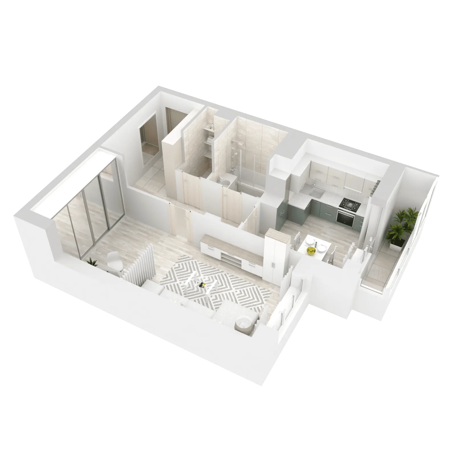 3D-ракурс планировки