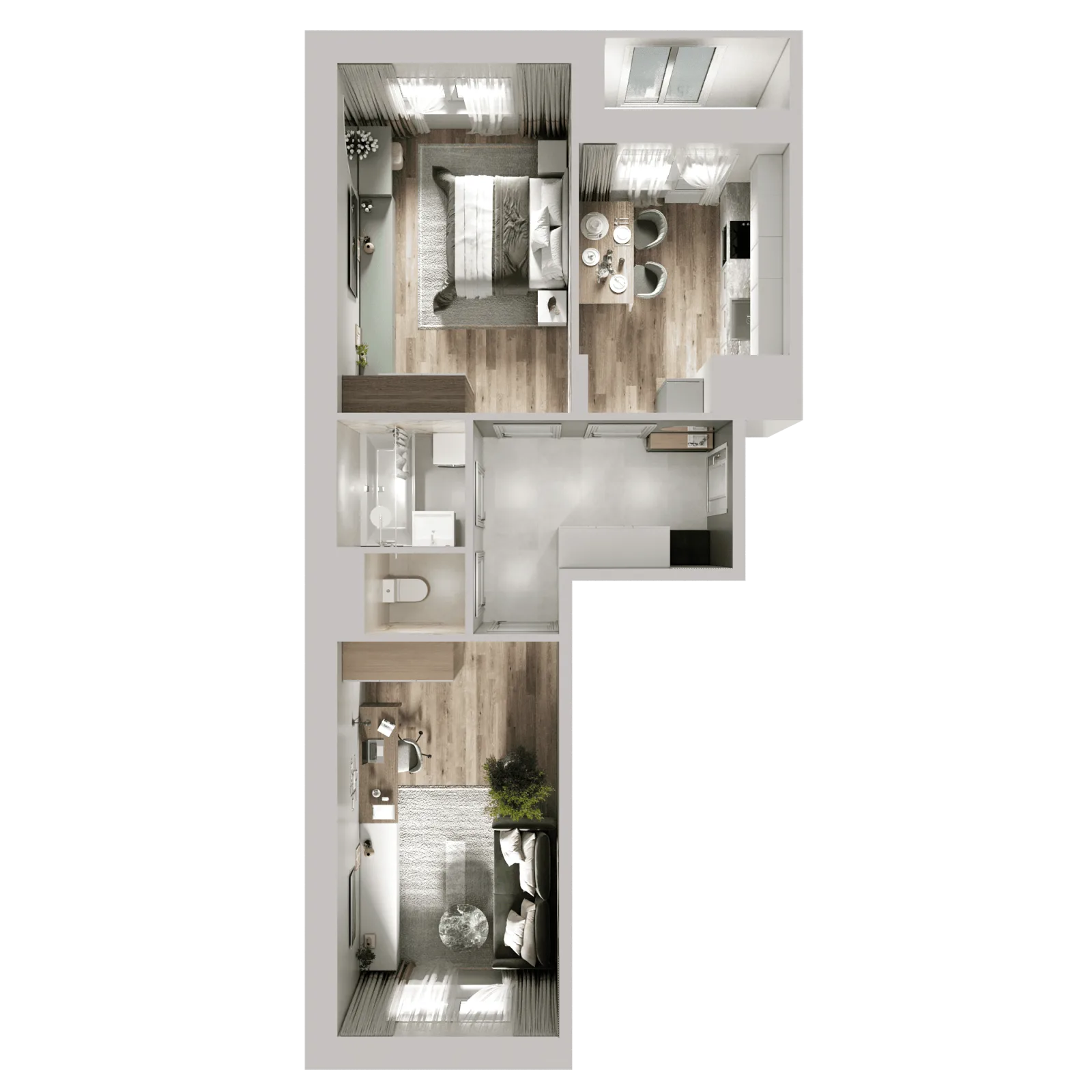 3D-ракурс планировки