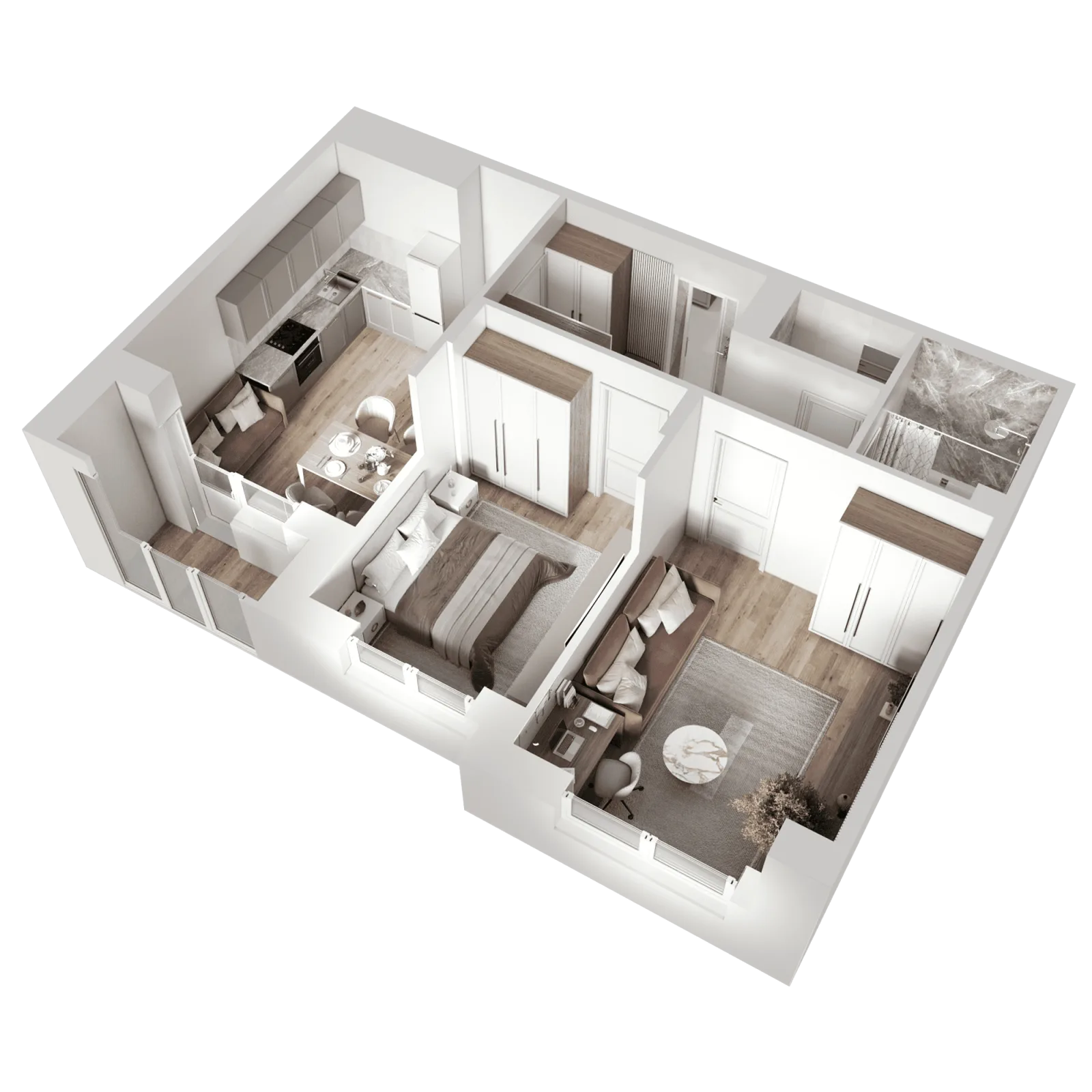 3D-ракурс планировки