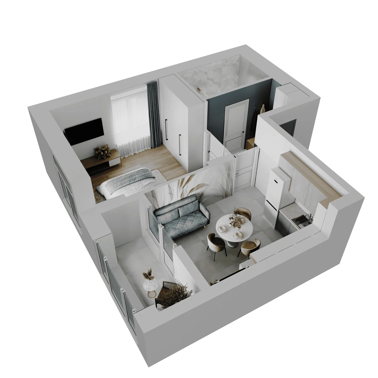 3D-ракурс планировки
