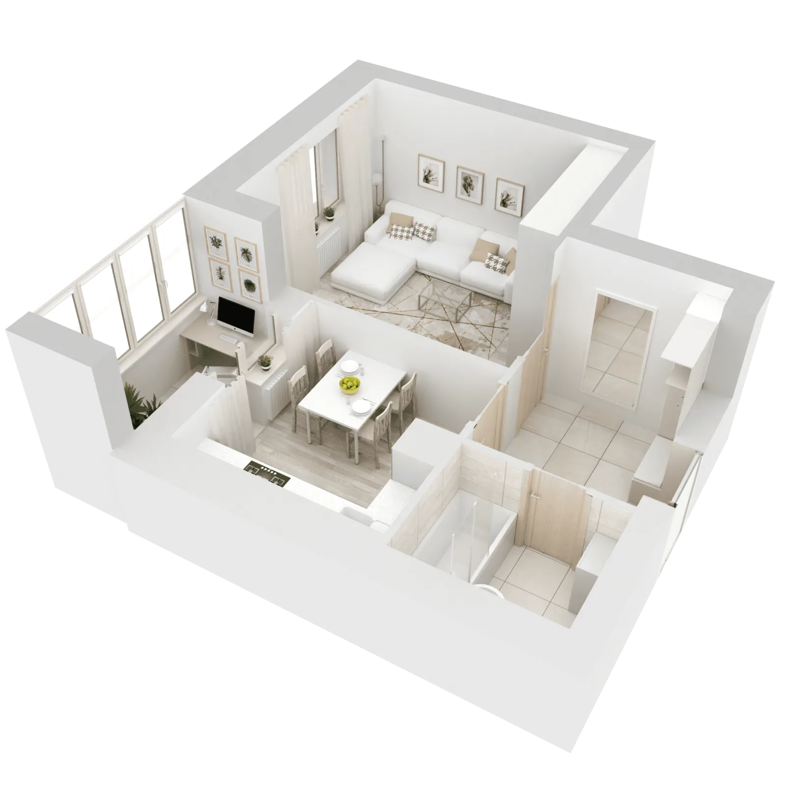 3D-ракурс планировки