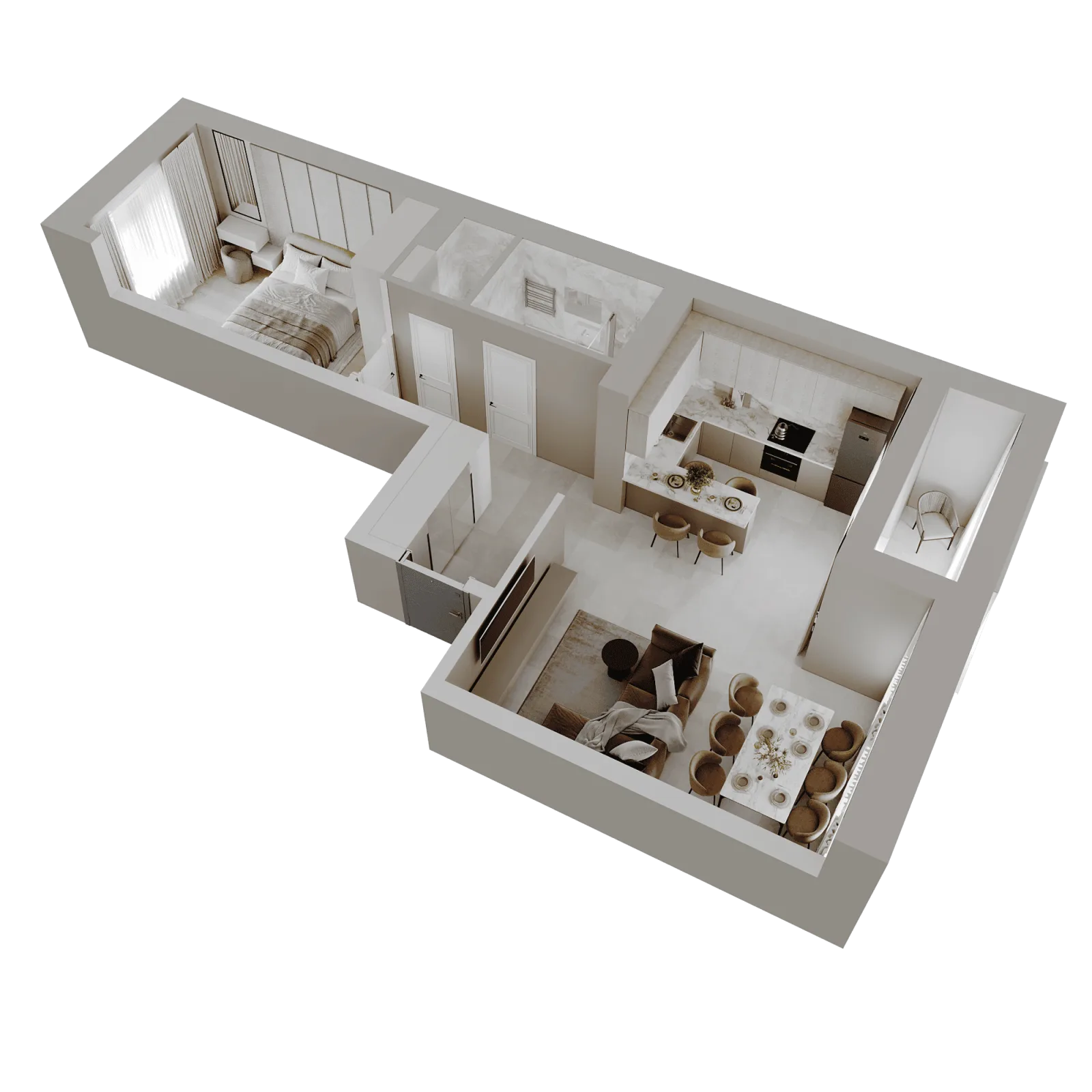 3D-ракурс планировки