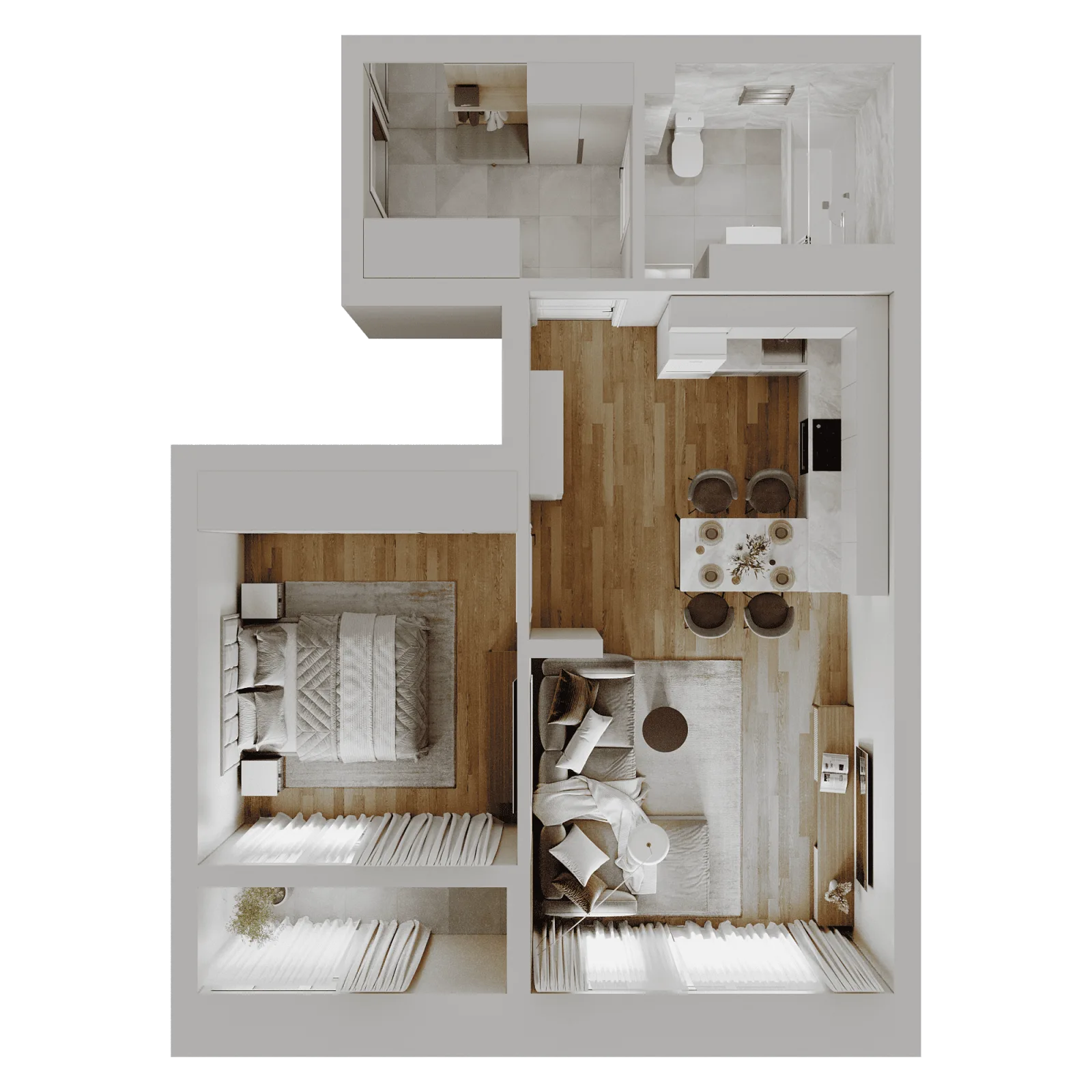 3D-ракурс планировки