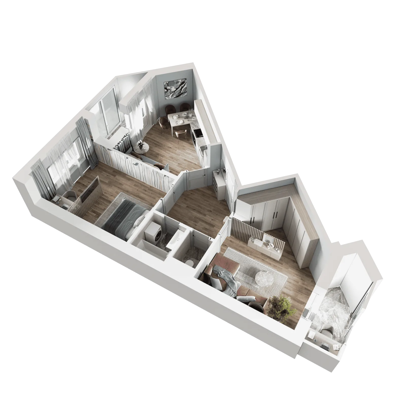 3D-ракурс планировки
