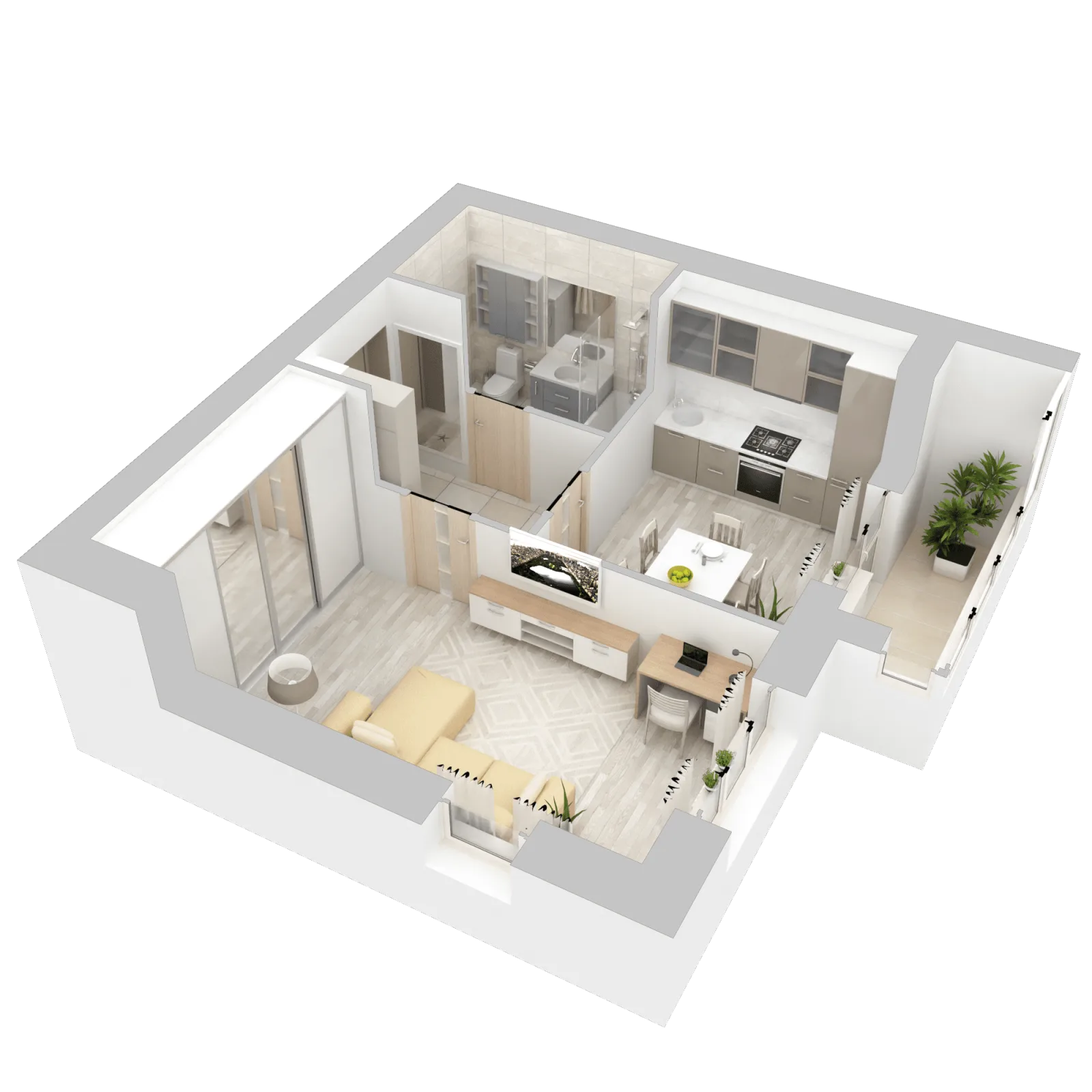3D-ракурс планировки