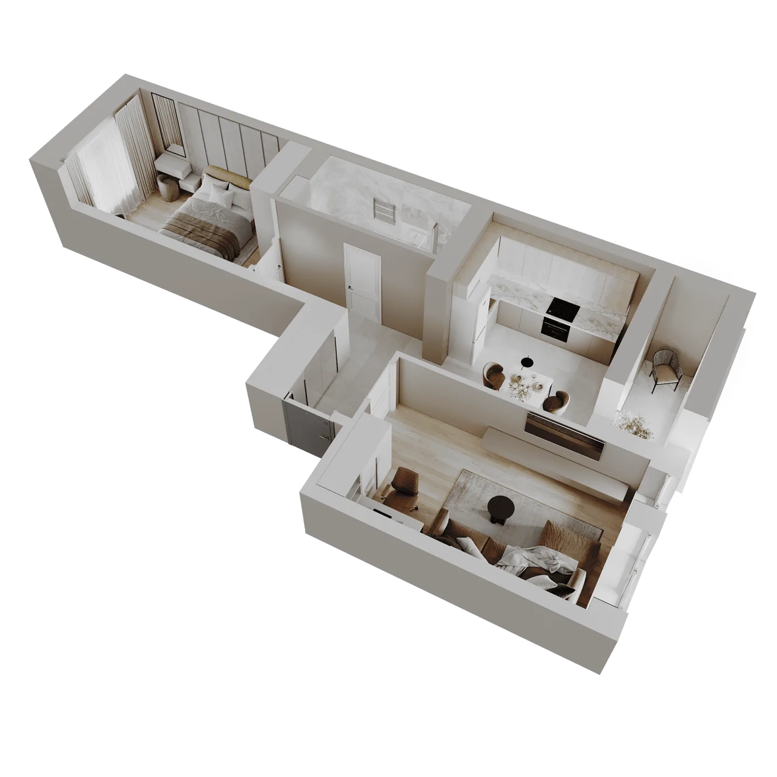 3D-ракурс планировки