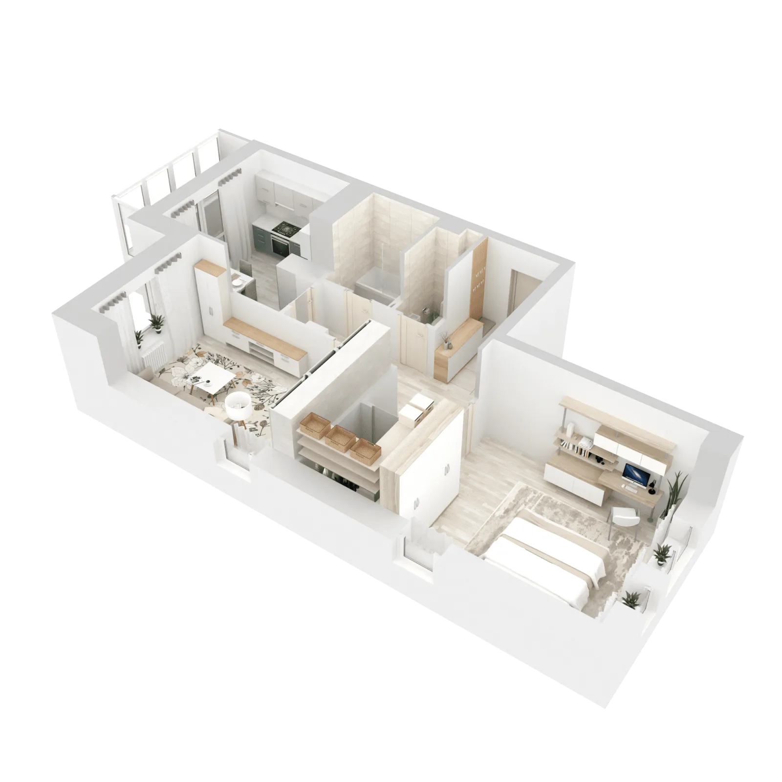 3D-ракурс планировки