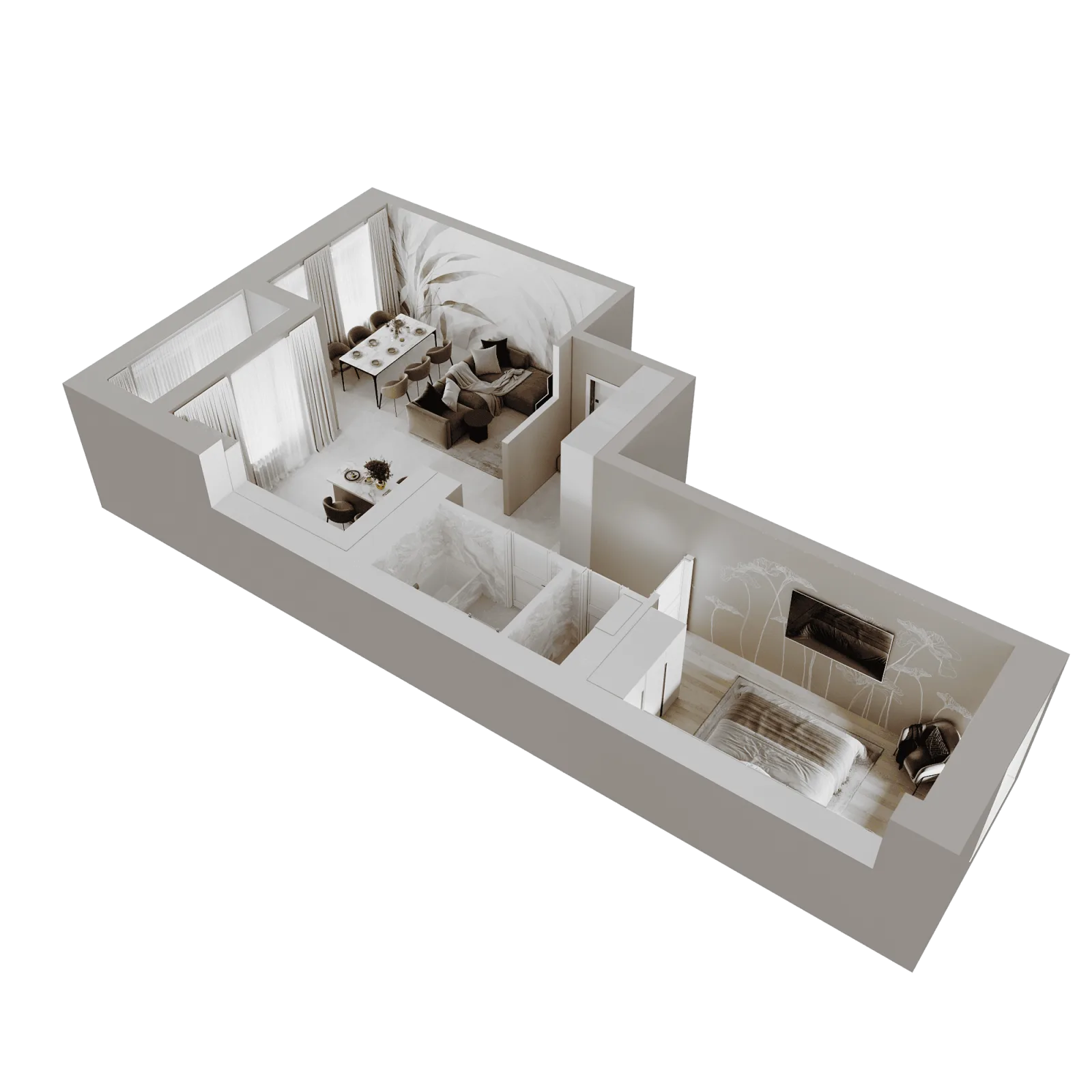 3D-ракурс планировки