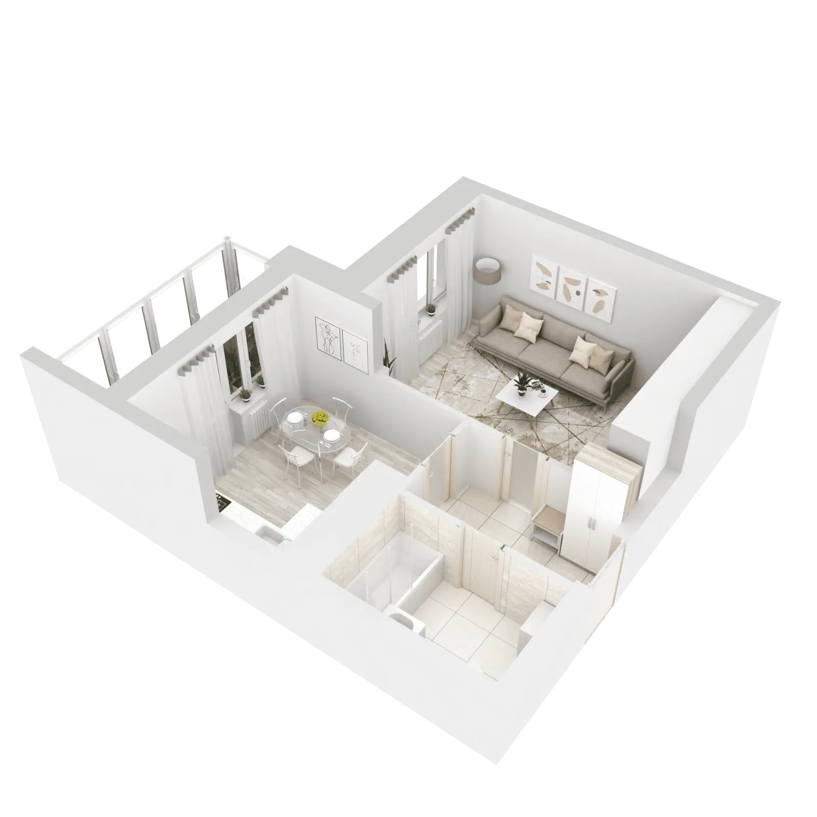 3D-ракурс планировки