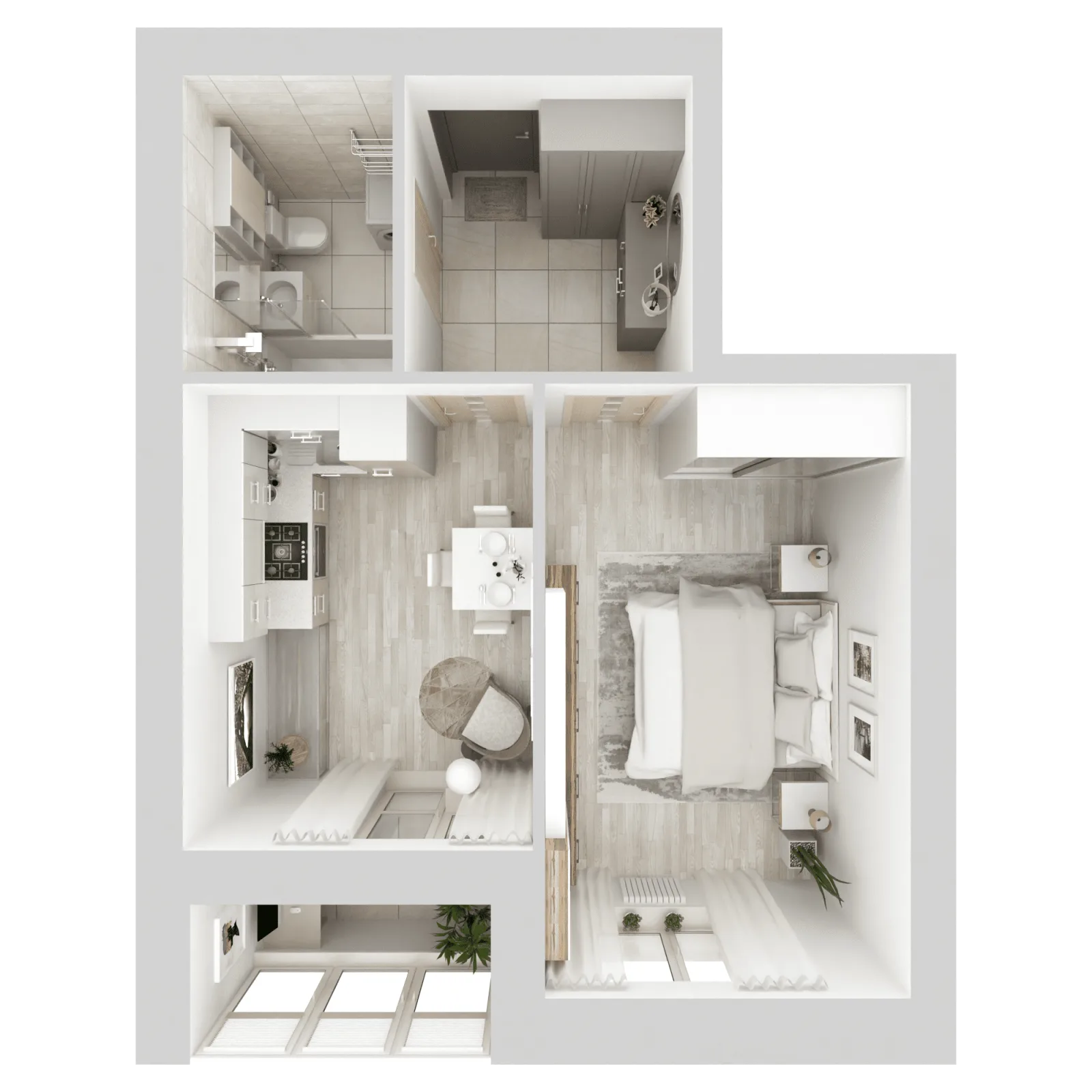3D-ракурс планировки