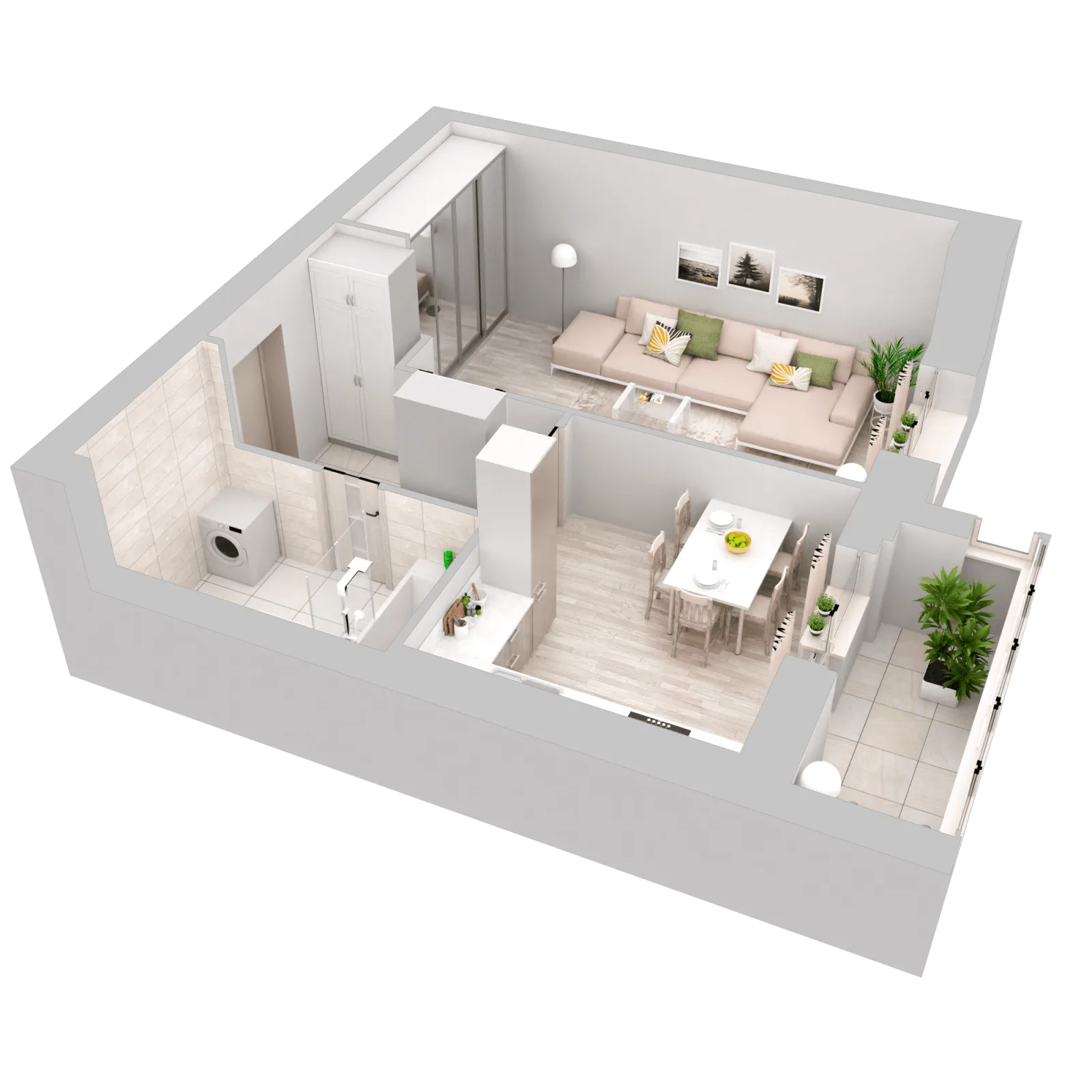 3D-ракурс планировки