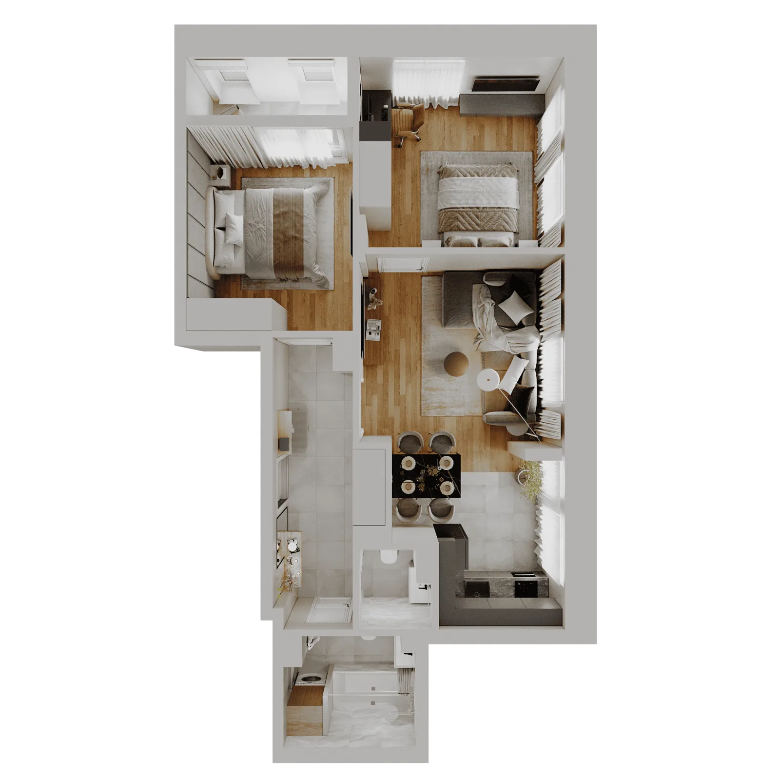 3D-ракурс планировки