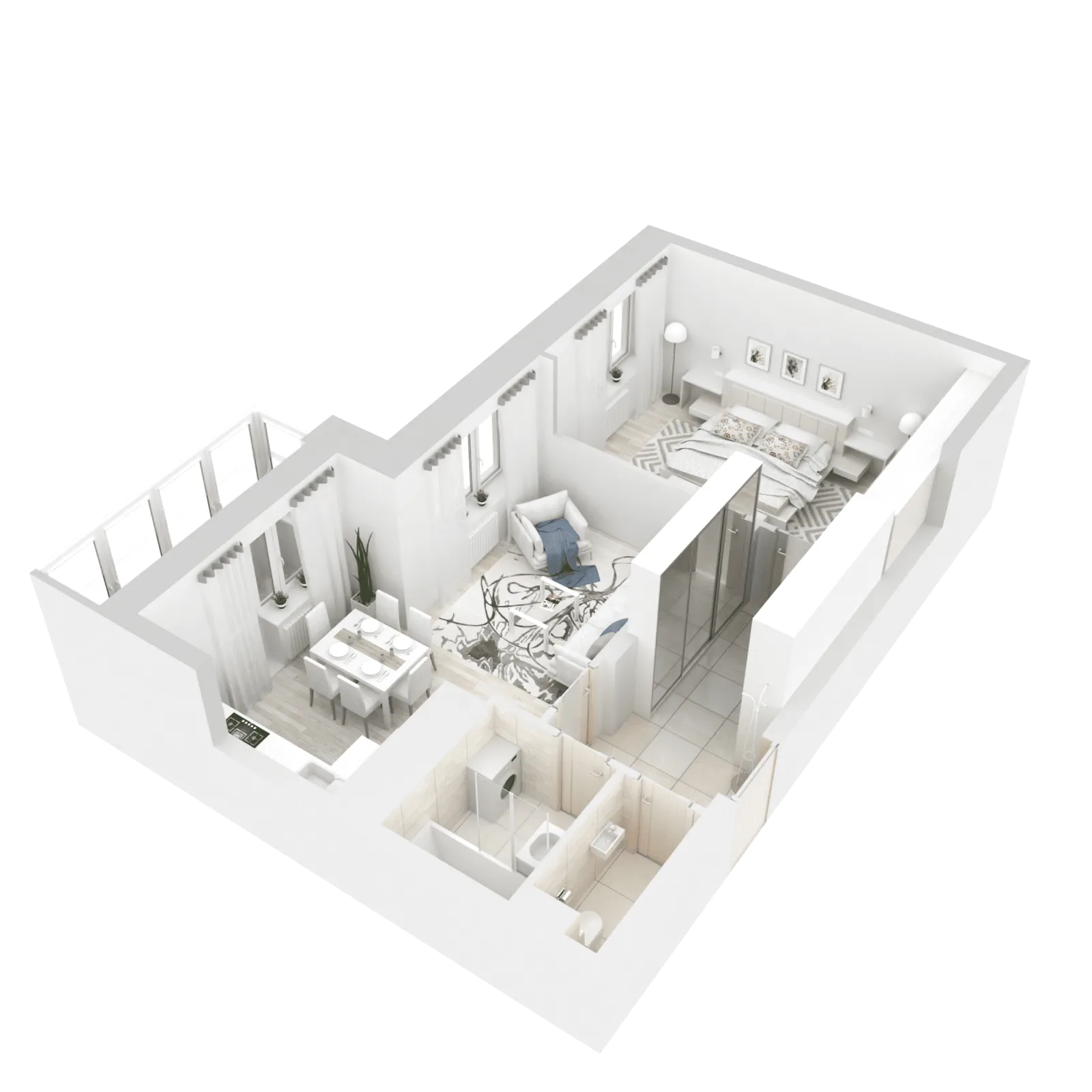 3D-ракурс планировки