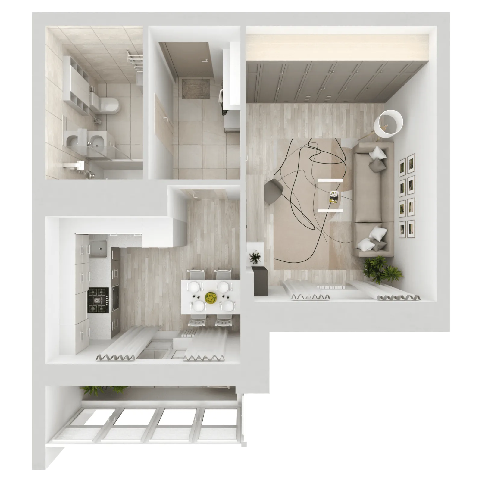 3D-ракурс планировки
